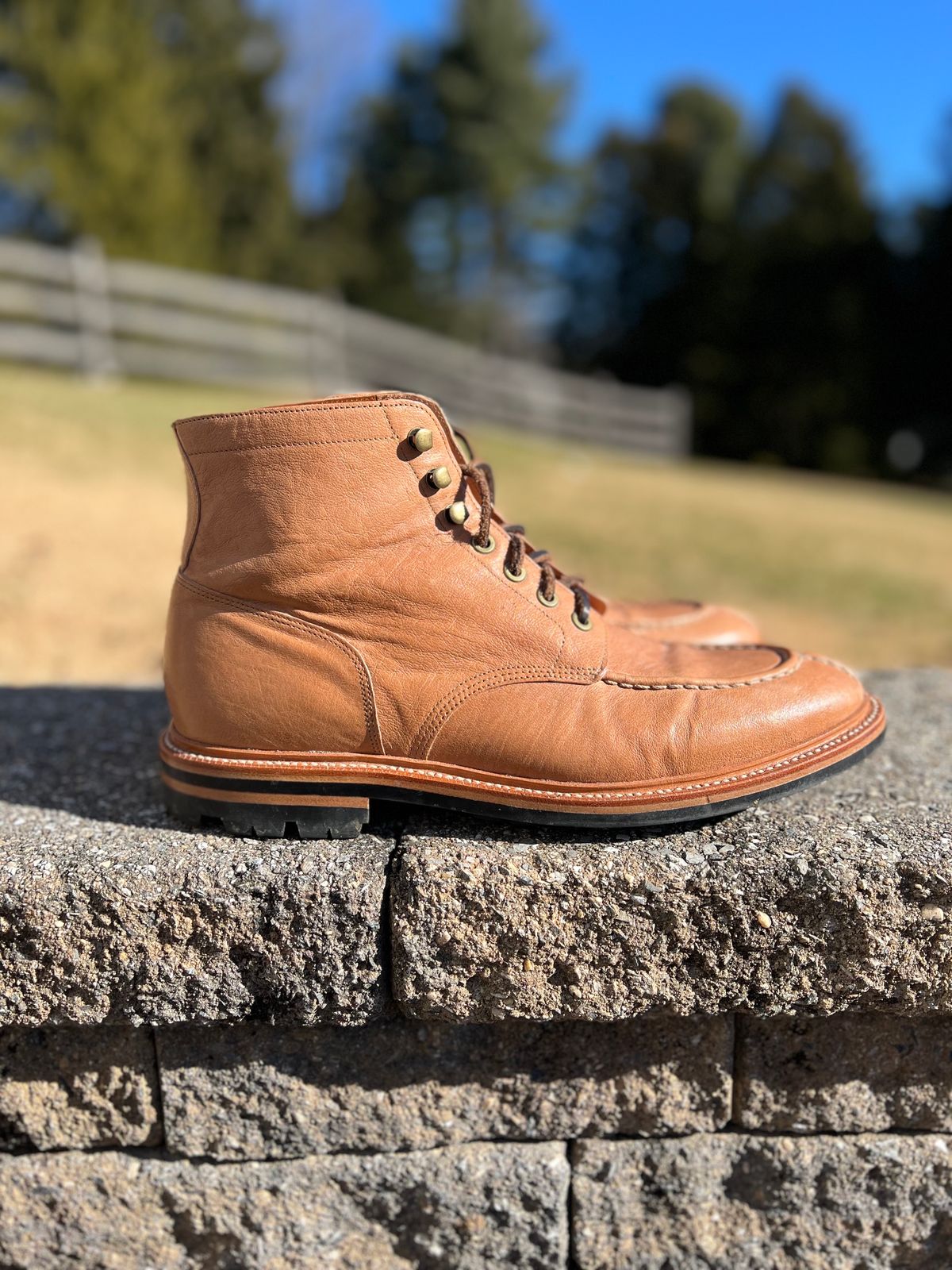 Photo by wesleyprice on February 4, 2024 of the Grant Stone Ottawa Boot in Incas Natural Kangaroo.