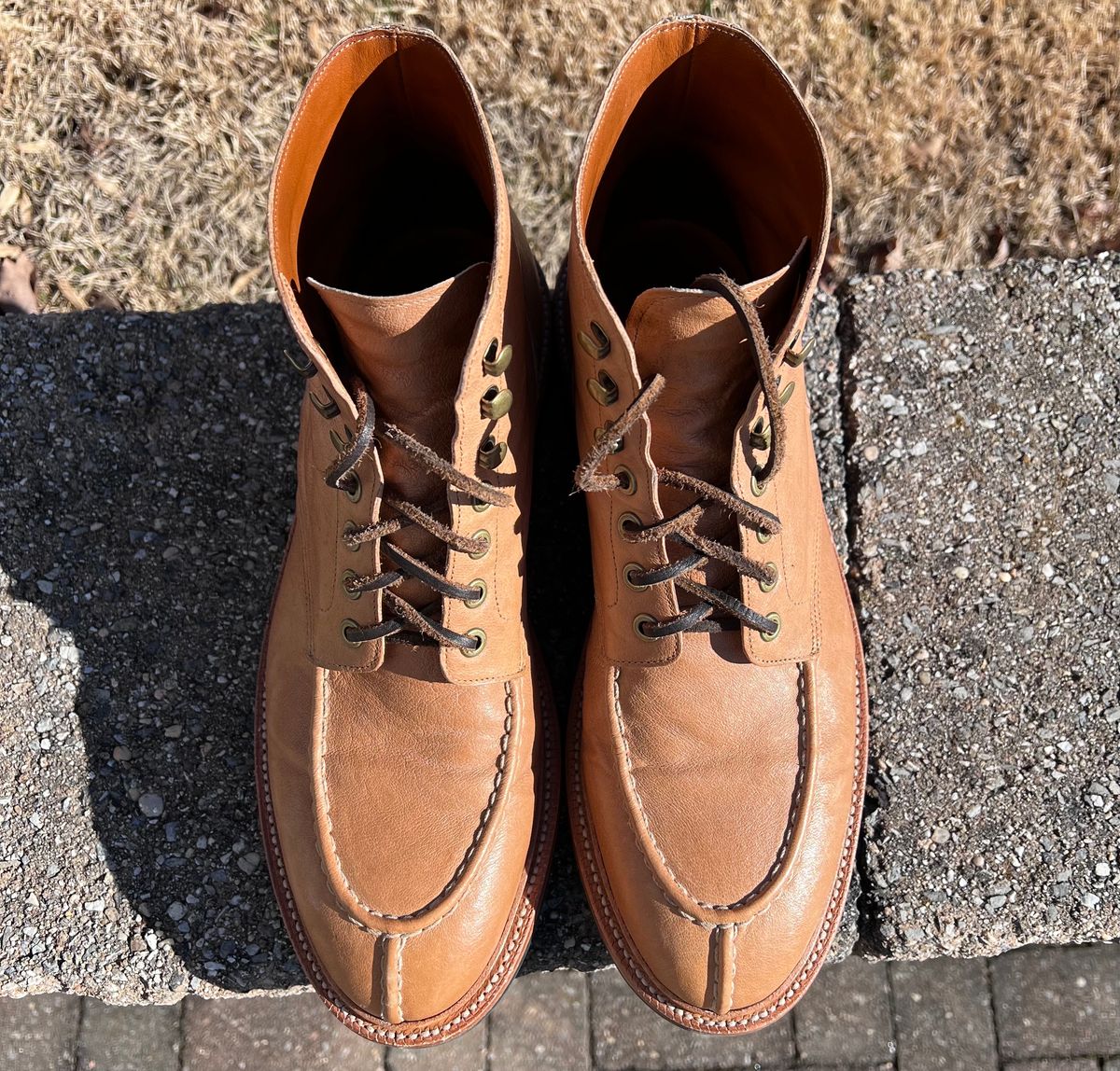 Photo by wesleyprice on February 4, 2024 of the Grant Stone Ottawa Boot in Incas Natural Kangaroo.