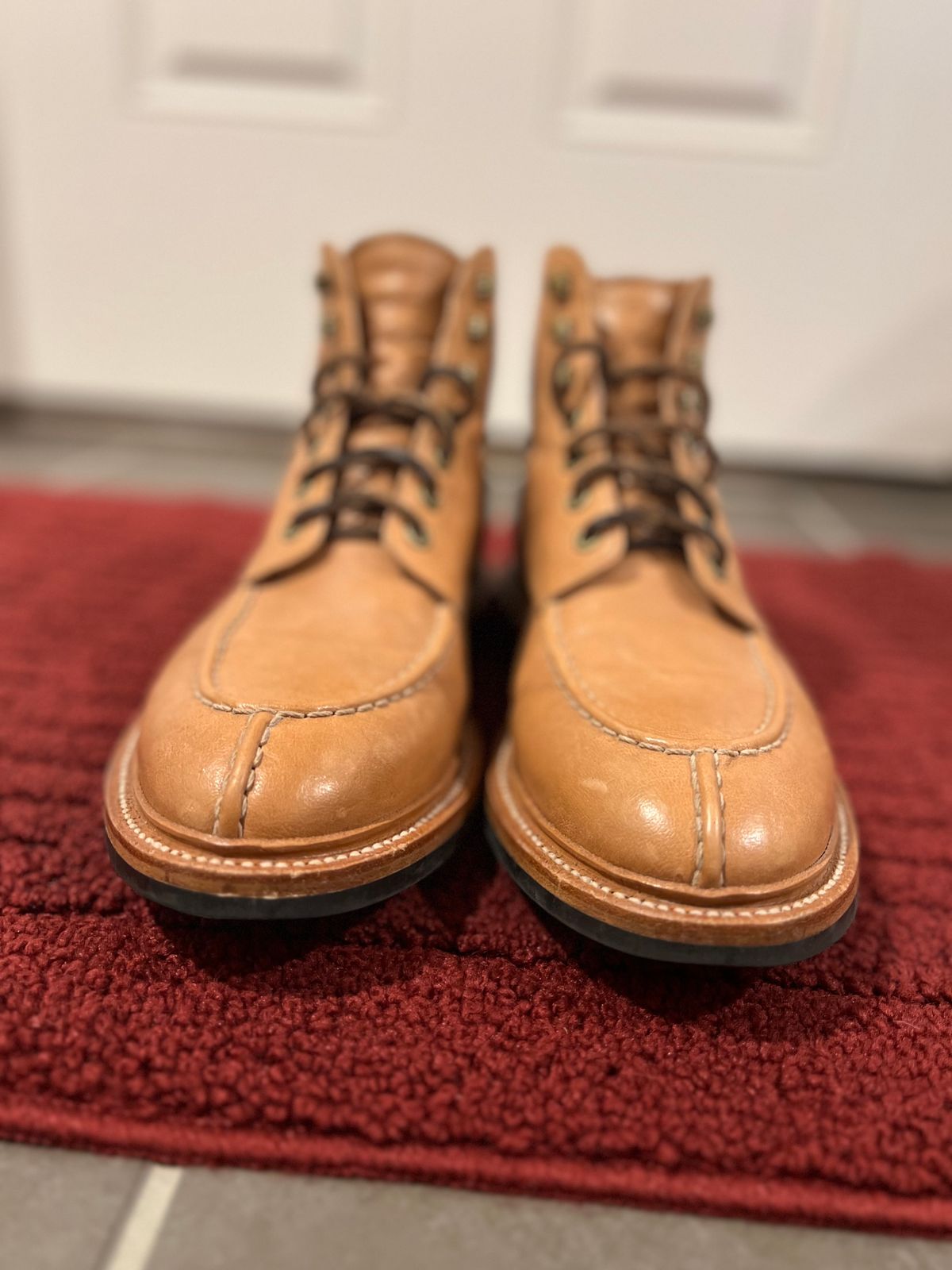 Photo by wesleyprice on March 6, 2024 of the Grant Stone Ottawa Boot in Incas Natural Kangaroo.