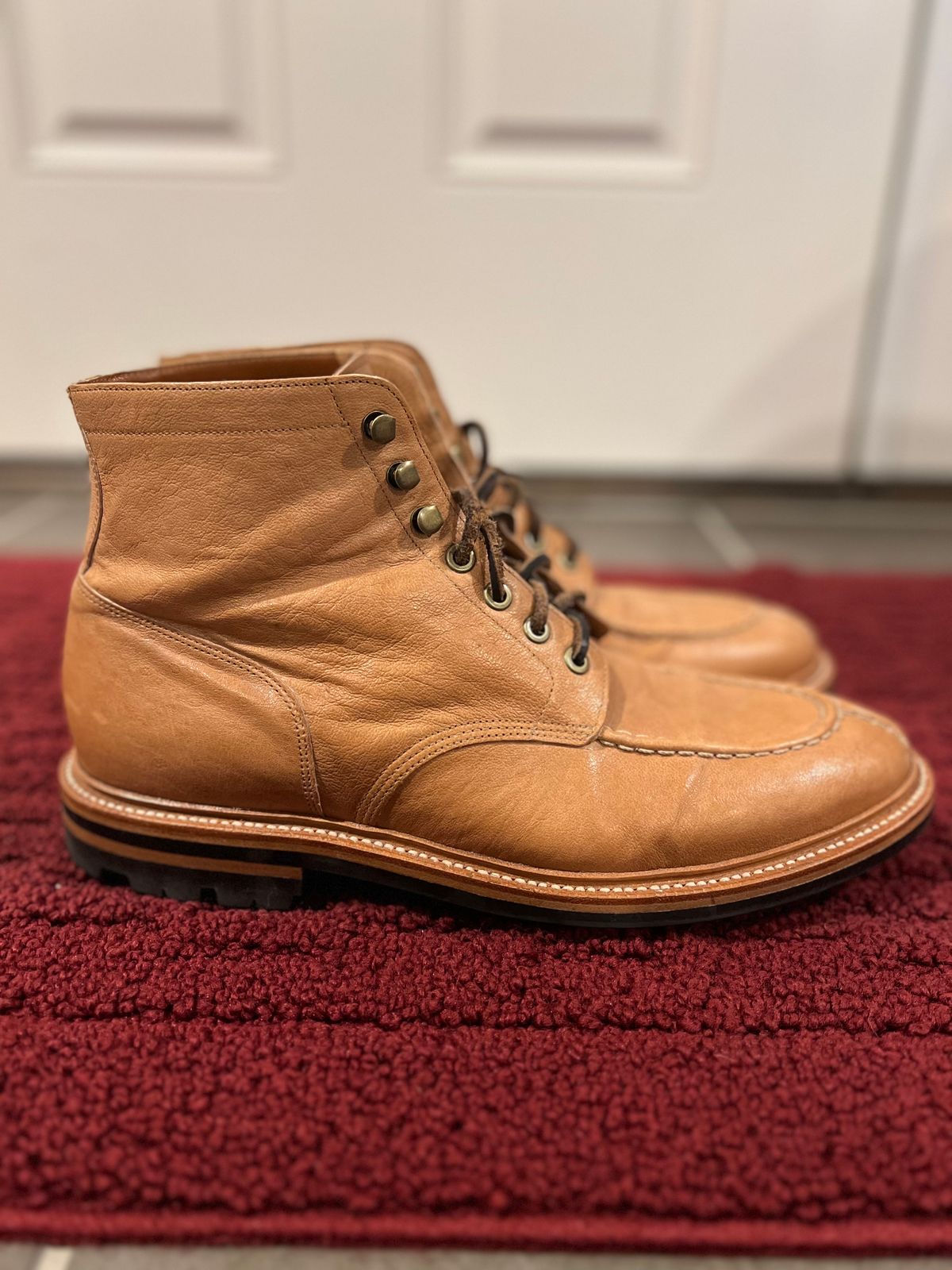 Photo by wesleyprice on March 6, 2024 of the Grant Stone Ottawa Boot in Incas Natural Kangaroo.