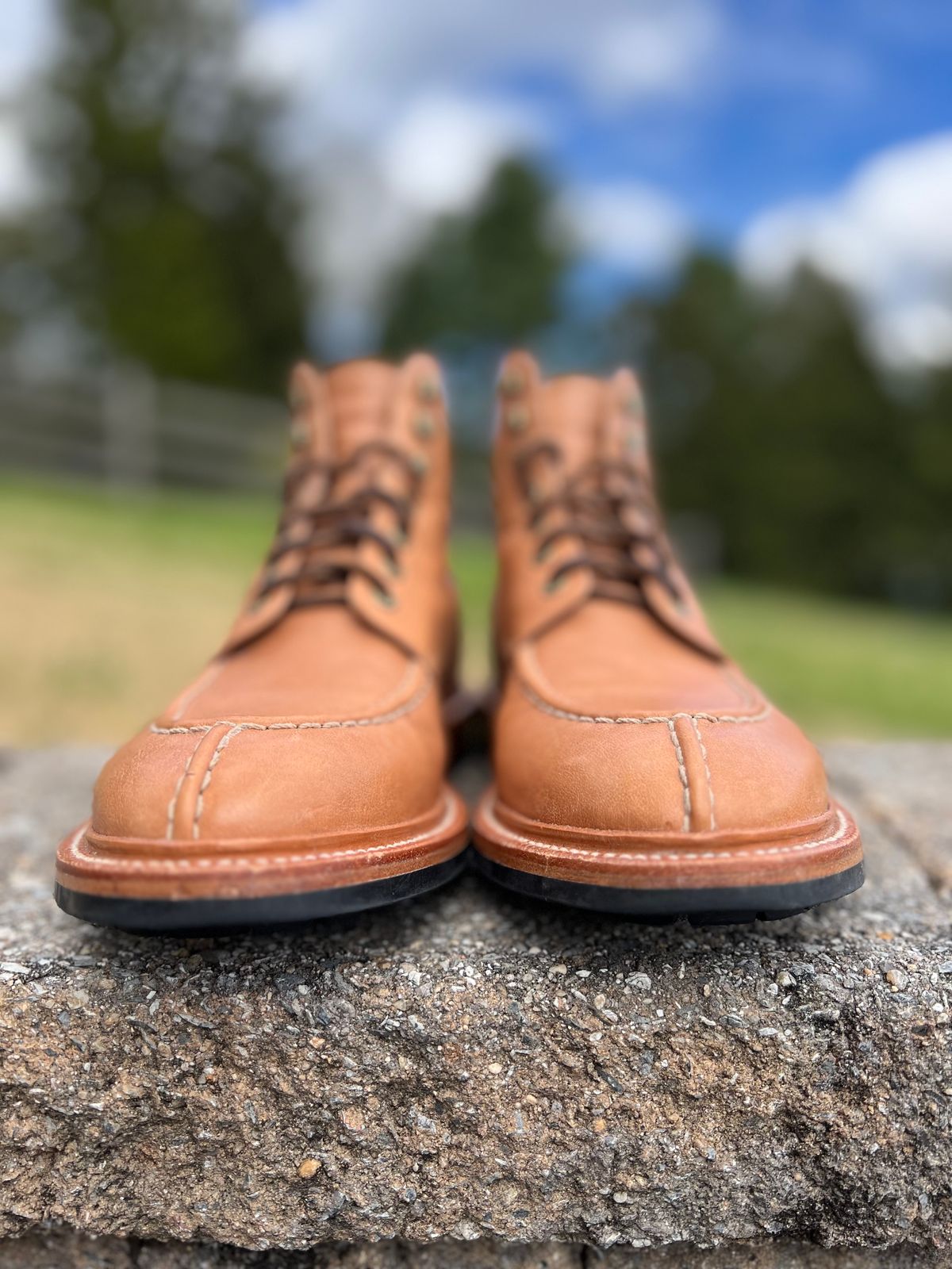 Photo by wesleyprice on April 5, 2024 of the Grant Stone Ottawa Boot in Incas Natural Kangaroo.