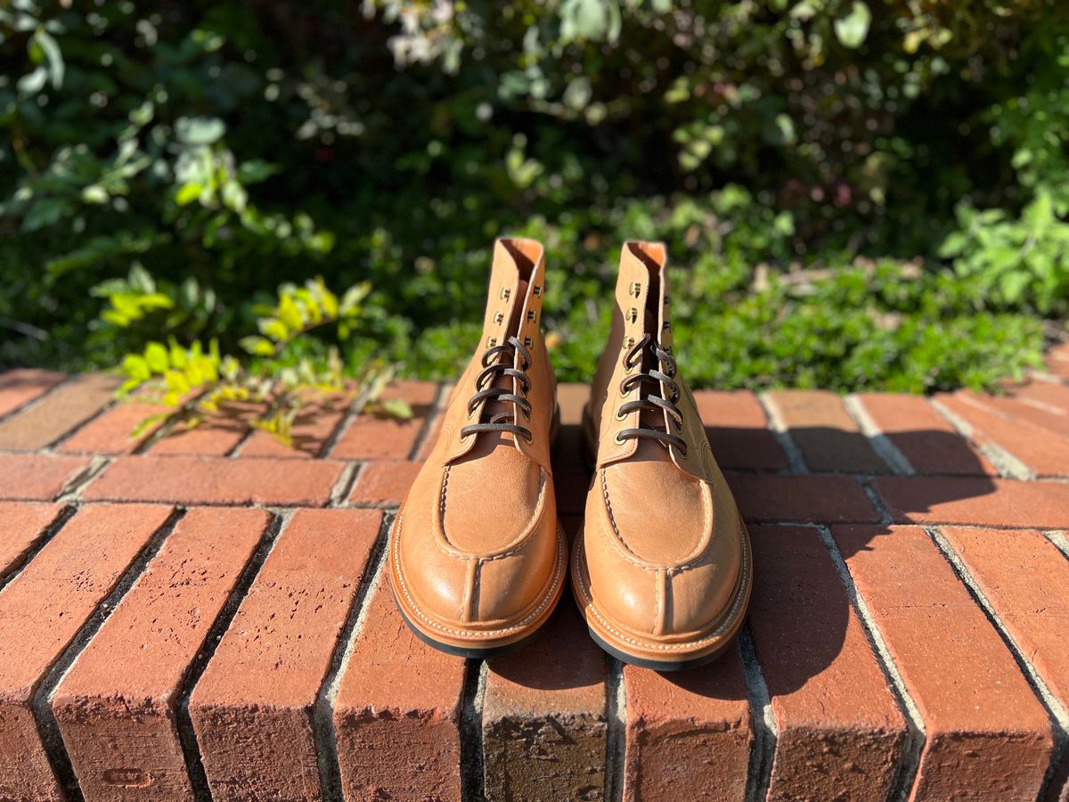 Photo by wesleyprice on October 1, 2023 of the Grant Stone Ottawa Boot in Incas Natural Kangaroo.
