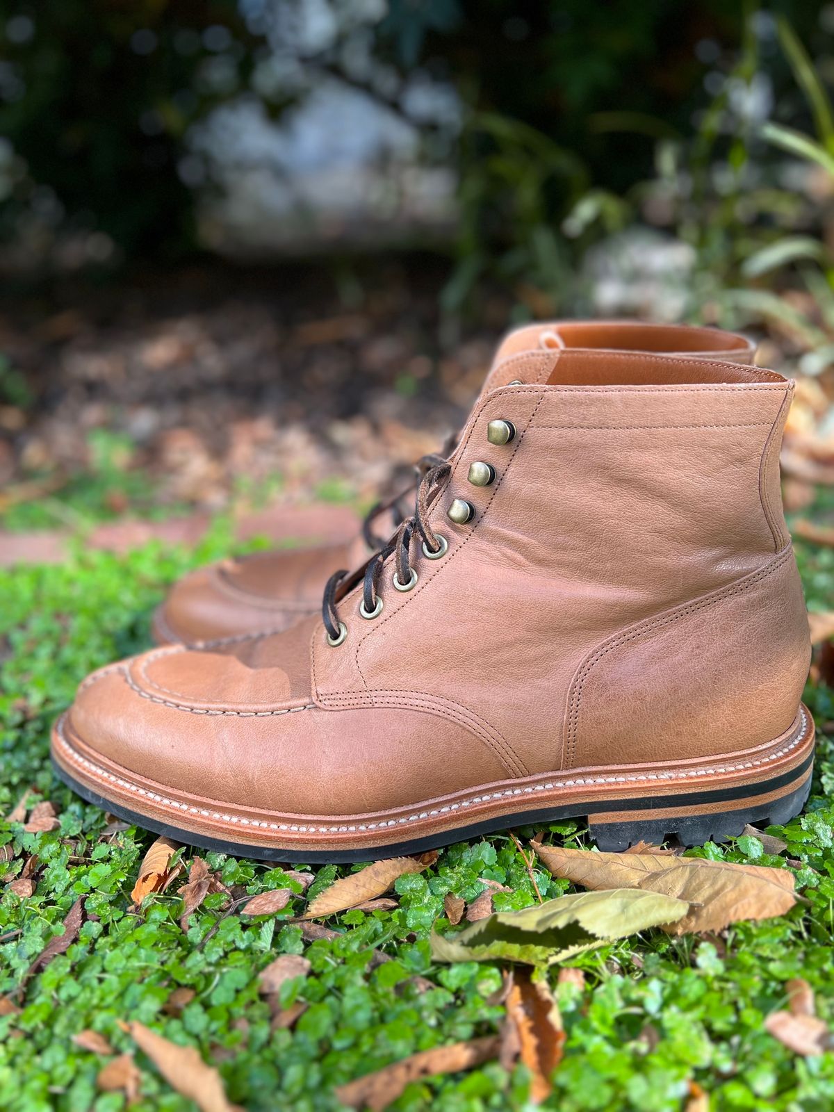 Photo by wesleyprice on November 5, 2023 of the Grant Stone Ottawa Boot in Incas Natural Kangaroo.