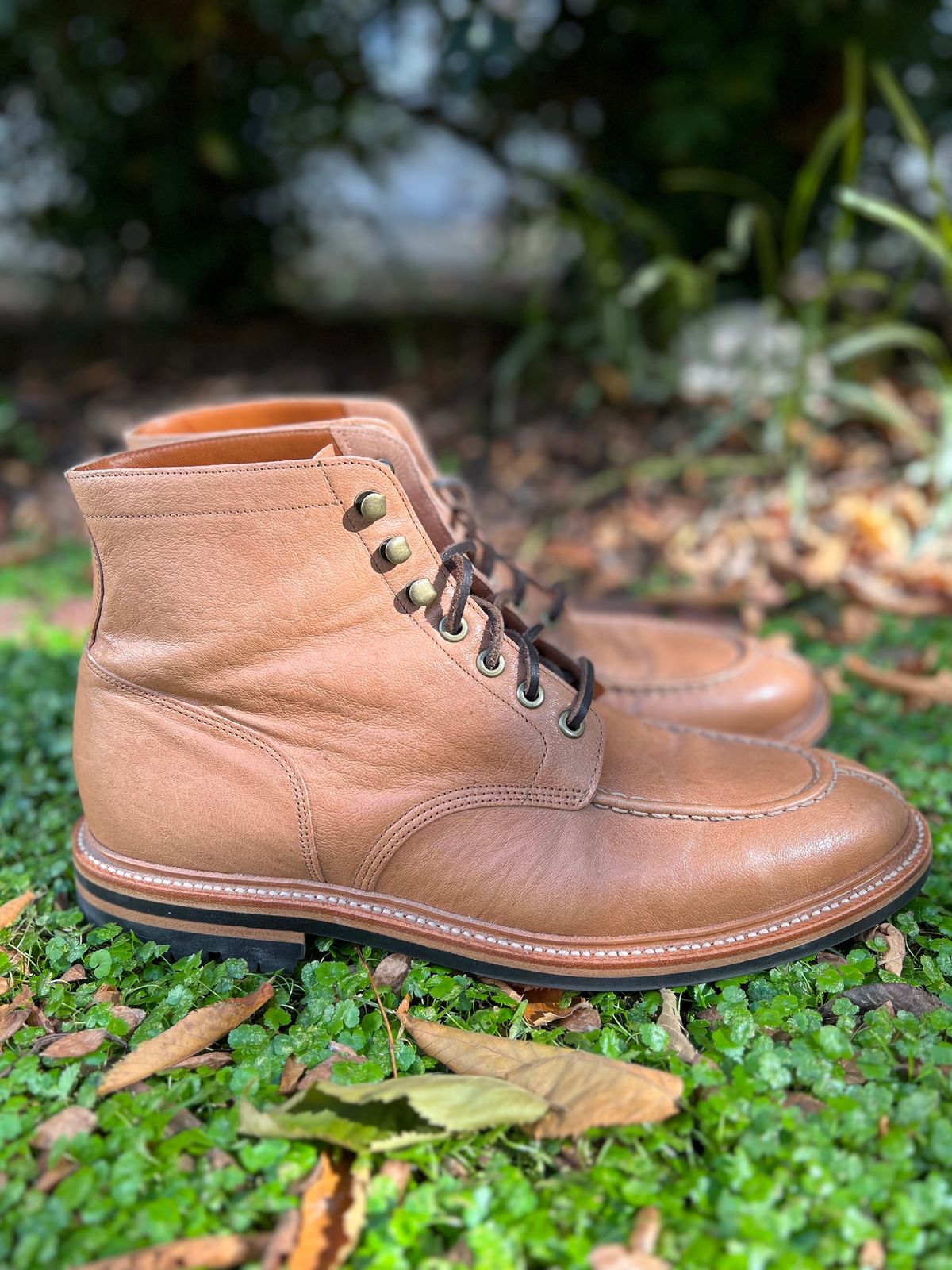 Photo by wesleyprice on November 5, 2023 of the Grant Stone Ottawa Boot in Incas Natural Kangaroo.