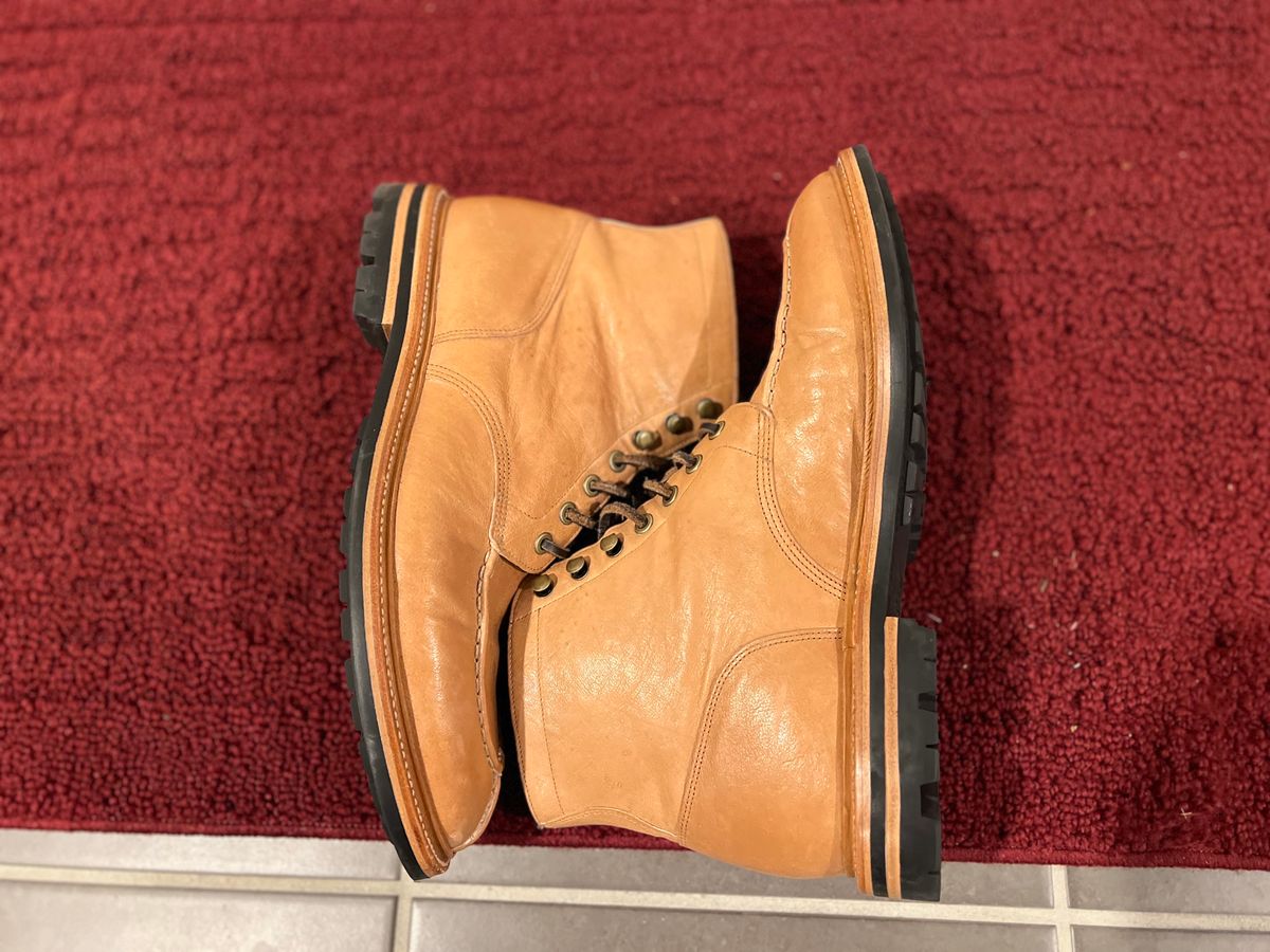 Photo by wesleyprice on January 2, 2024 of the Grant Stone Ottawa Boot in Incas Natural Kangaroo.