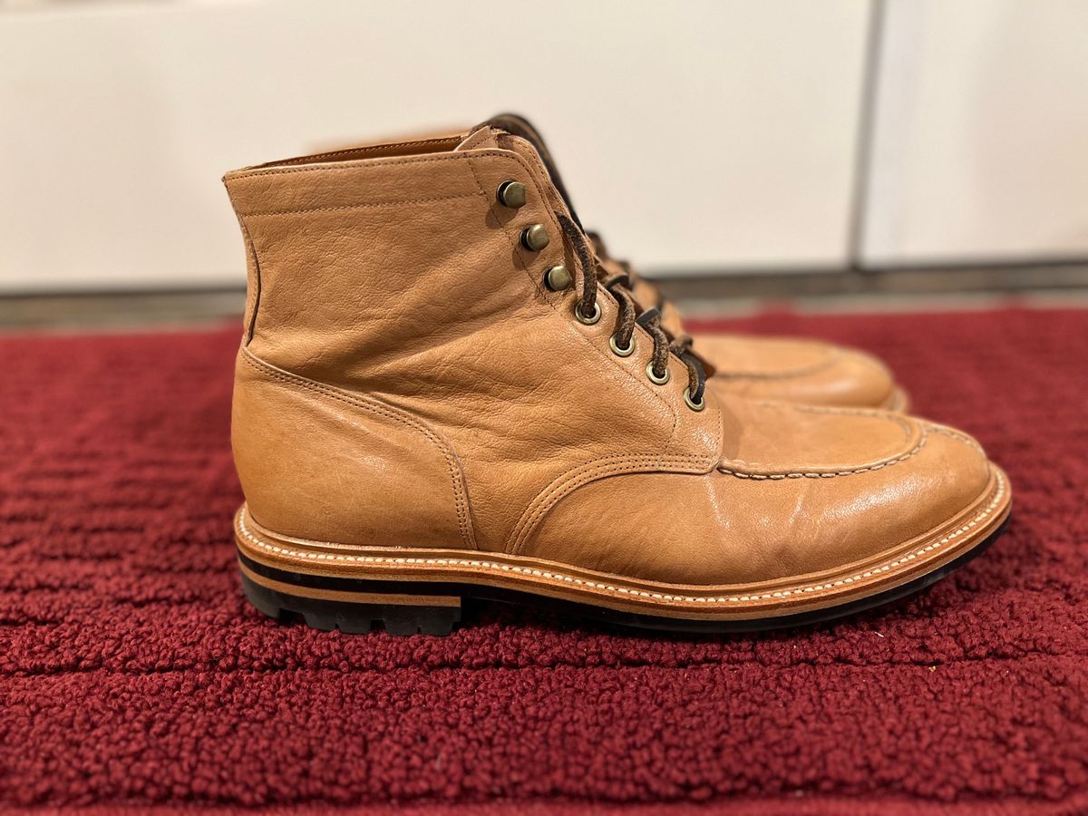 Photo by wesleyprice on January 2, 2024 of the Grant Stone Ottawa Boot in Incas Natural Kangaroo.