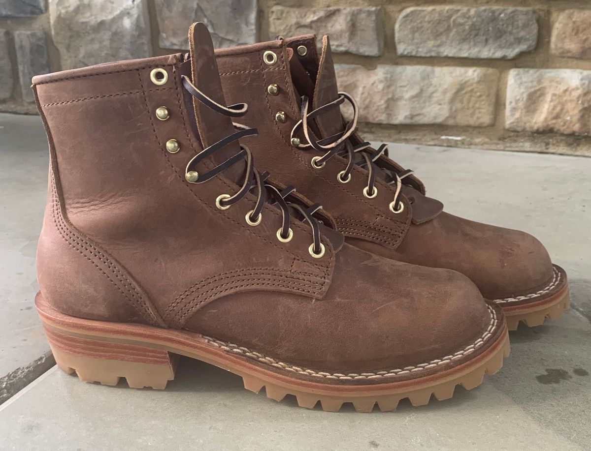 Photo by StumpysBoots on October 1, 2023 of the Nicks MTO in Horween Whiskey Predator.