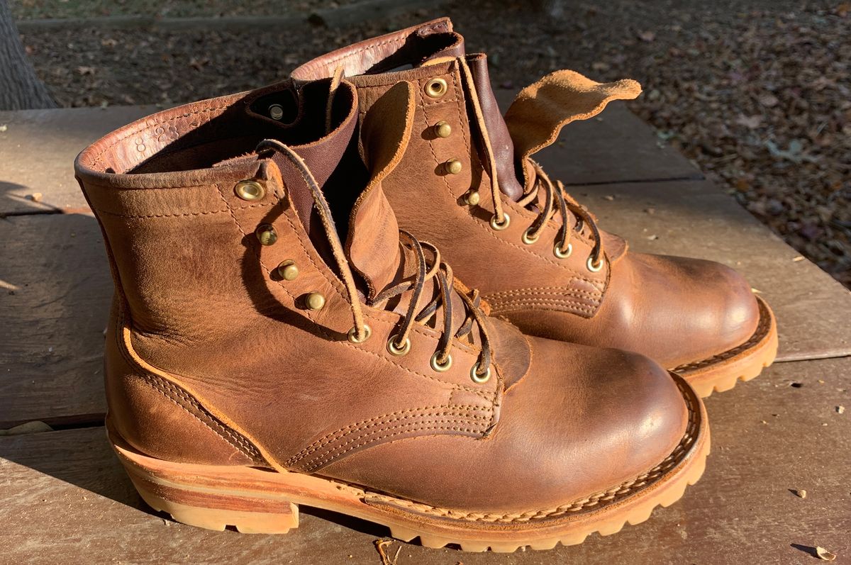 Photo by StumpysBoots on November 5, 2023 of the Nicks MTO in Horween Whiskey Predator.