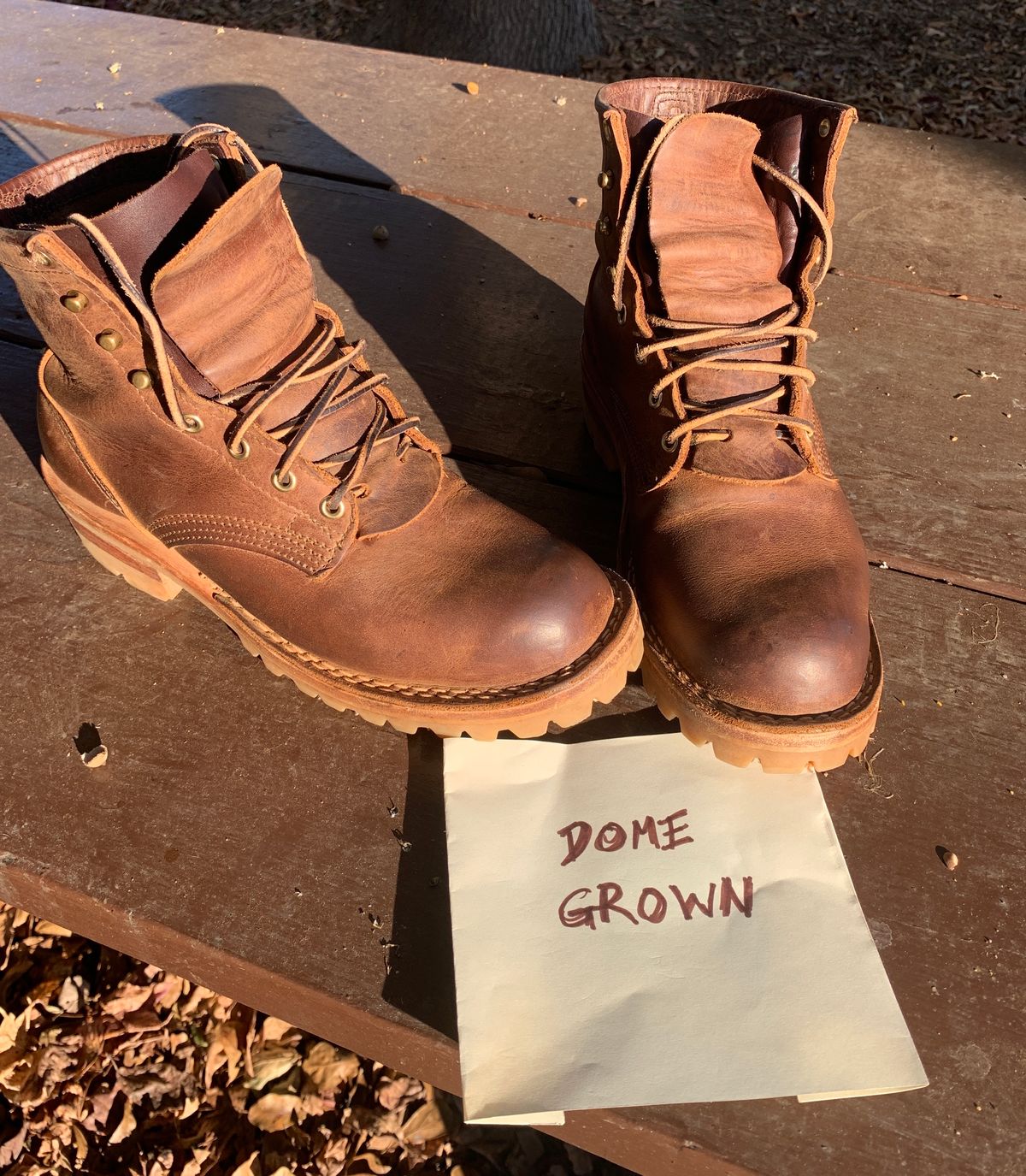 Photo by StumpysBoots on November 5, 2023 of the Nicks MTO in Horween Whiskey Predator.