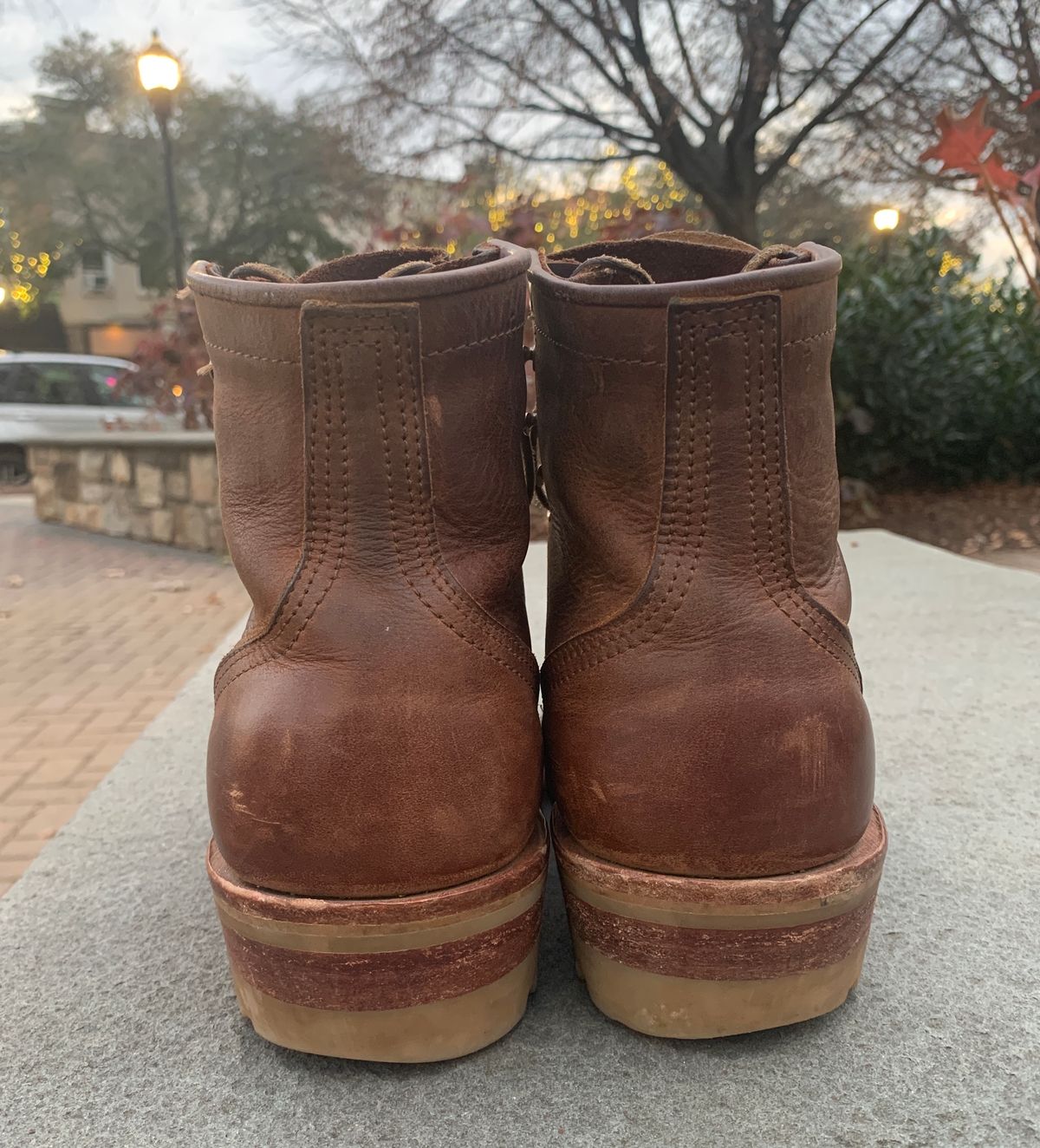 Photo by StumpysBoots on January 6, 2024 of the Nicks MTO in Horween Whiskey Predator.