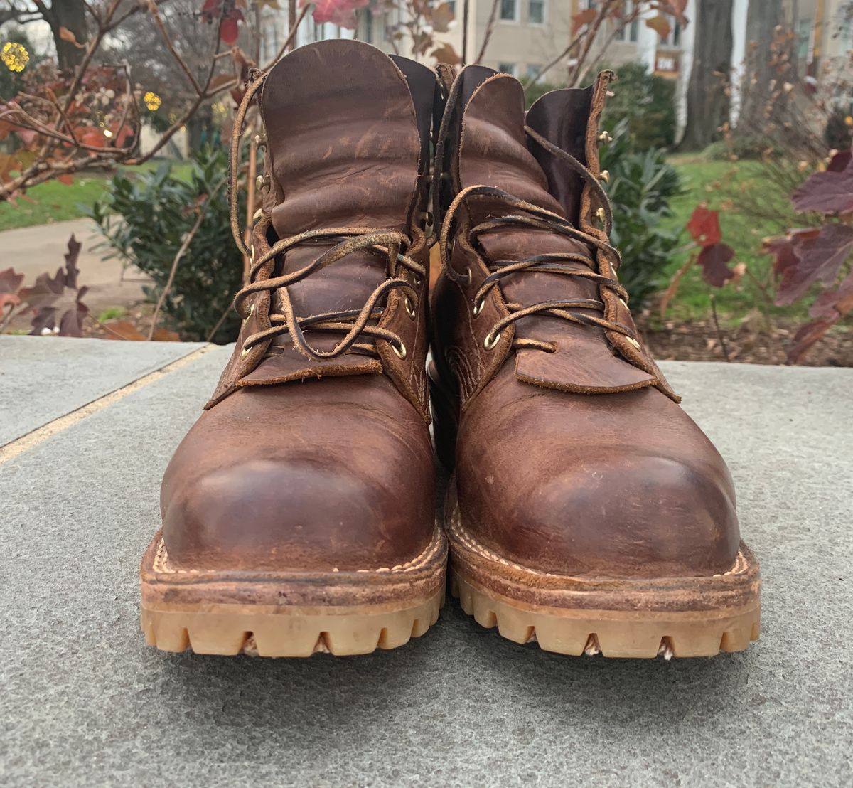 Photo by StumpysBoots on January 6, 2024 of the Nicks MTO in Horween Whiskey Predator.