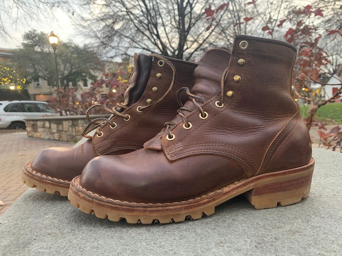 Photo by StumpysBoots on January 6, 2024 of the Nicks MTO in Horween Whiskey Predator.
