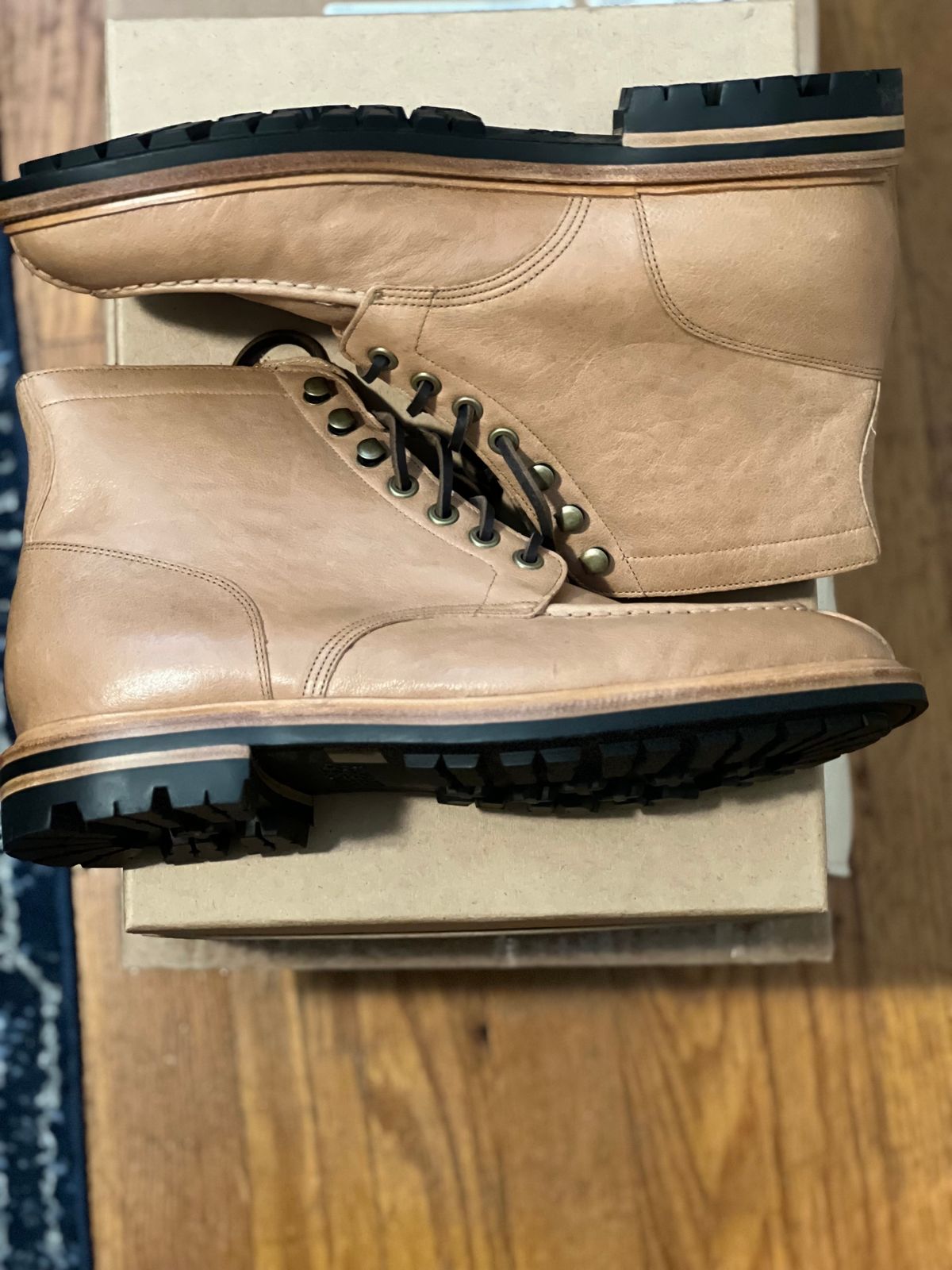Photo by steelcitydomin on October 4, 2023 of the Grant Stone Ottawa Boot in Incas Natural Kangaroo.