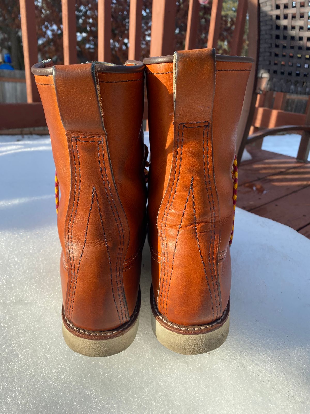 Photo by chosenone23 on January 5, 2023 of the Red Wing 8-Inch Classic Moc in S.B. Foot Oro Legacy.