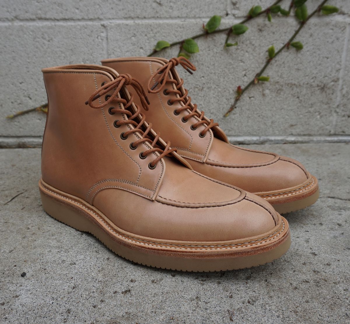 Photo by DomeAlone on December 1, 2022 of the Midas Unlisted Model in Shinki Natural Shell Cordovan.