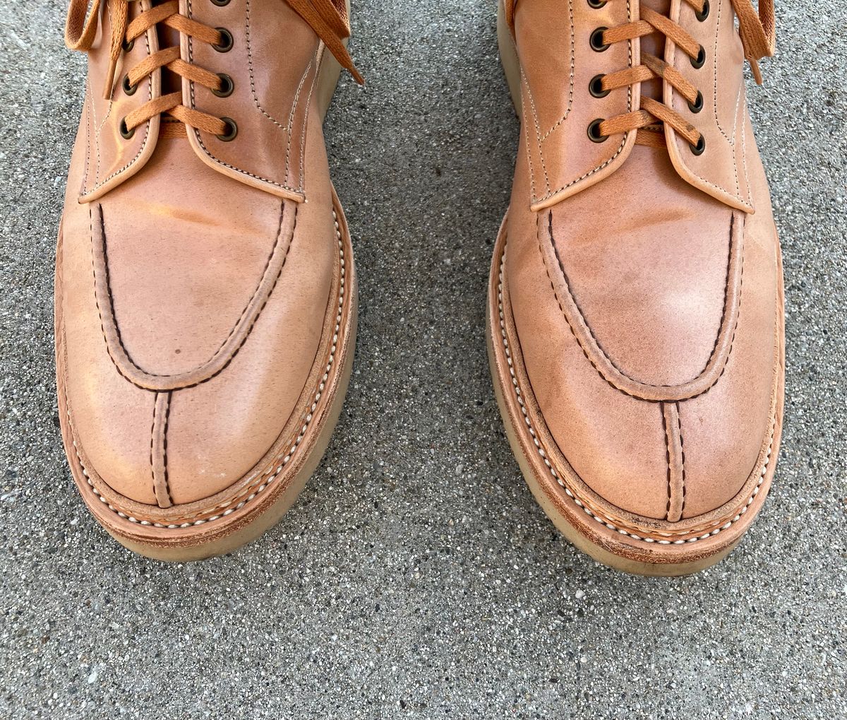 Photo by DomeAlone on December 8, 2022 of the Midas Unlisted Model in Shinki Natural Shell Cordovan.