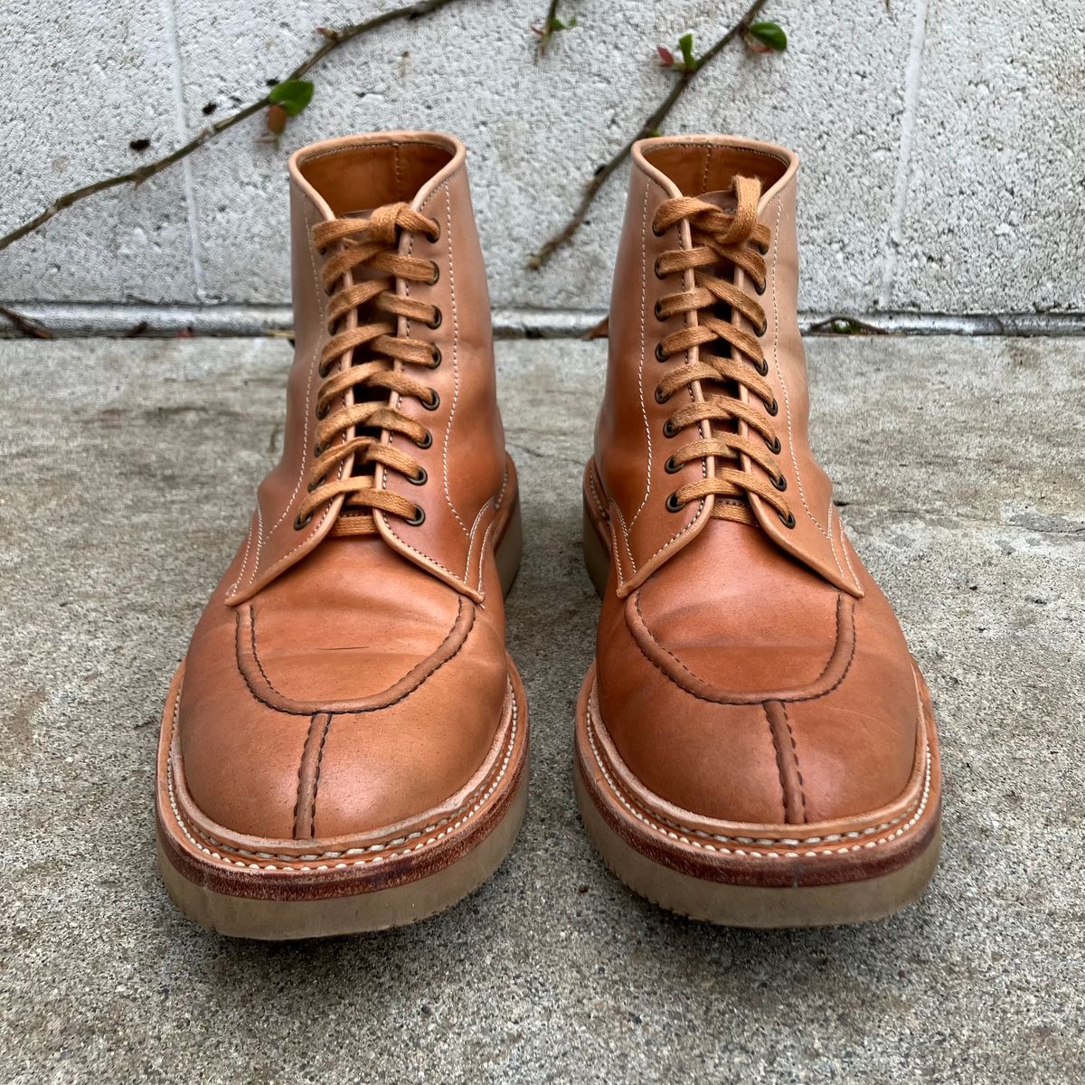 Photo by DomeAlone on January 11, 2023 of the Midas Unlisted Model in Shinki Natural Shell Cordovan.