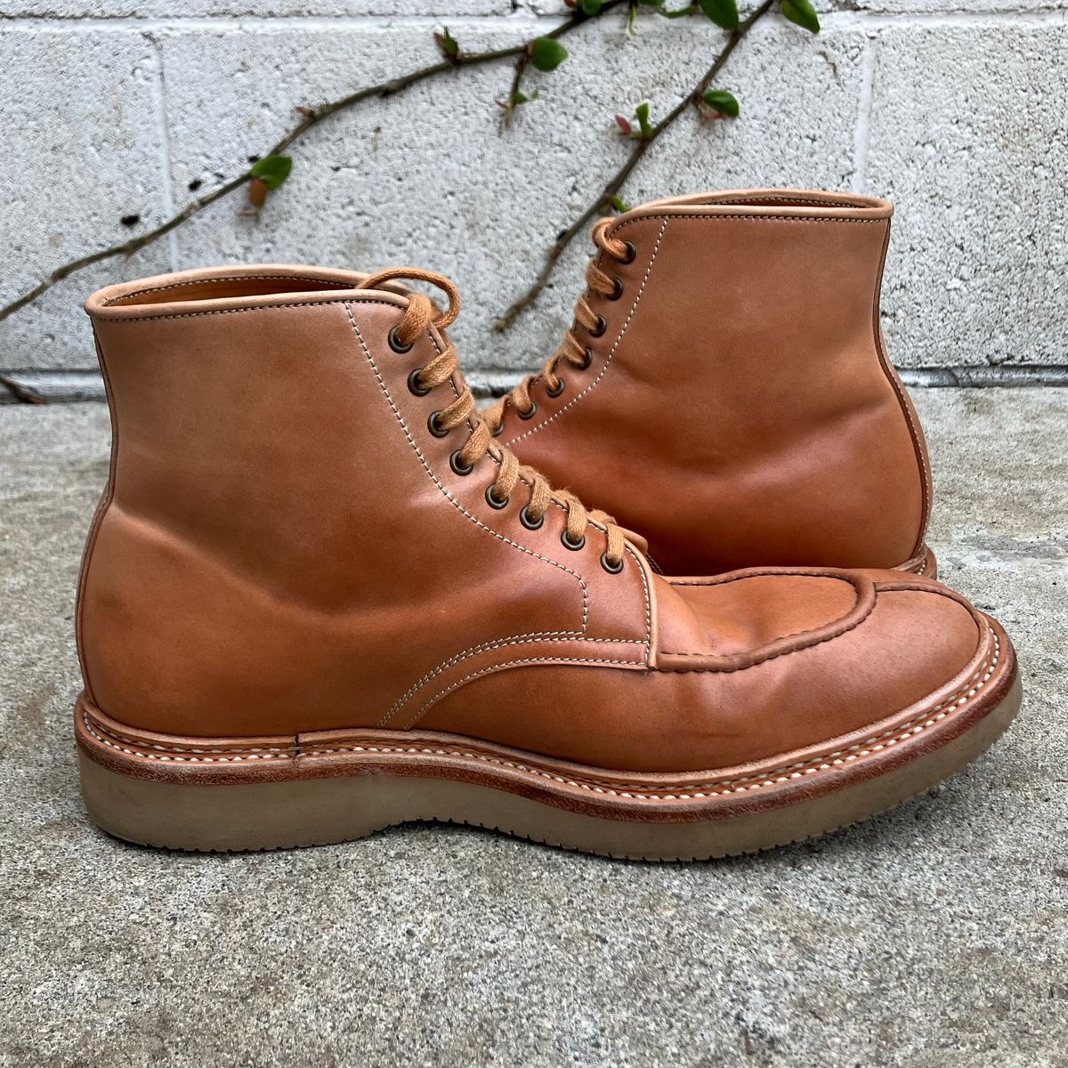 Photo by DomeAlone on January 11, 2023 of the Midas Unlisted Model in Shinki Natural Shell Cordovan.
