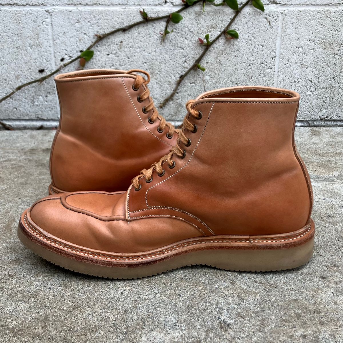 Photo by DomeAlone on January 11, 2023 of the Midas Unlisted Model in Shinki Natural Shell Cordovan.