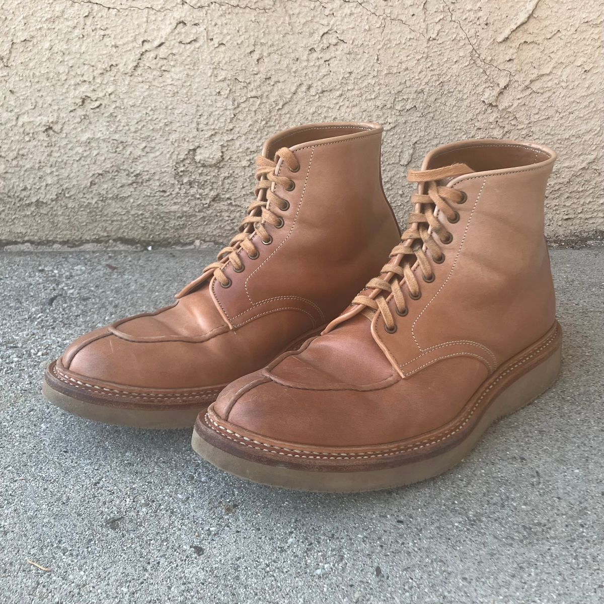 Photo by DomeAlone on February 6, 2023 of the Midas Unlisted Model in Shinki Natural Shell Cordovan.