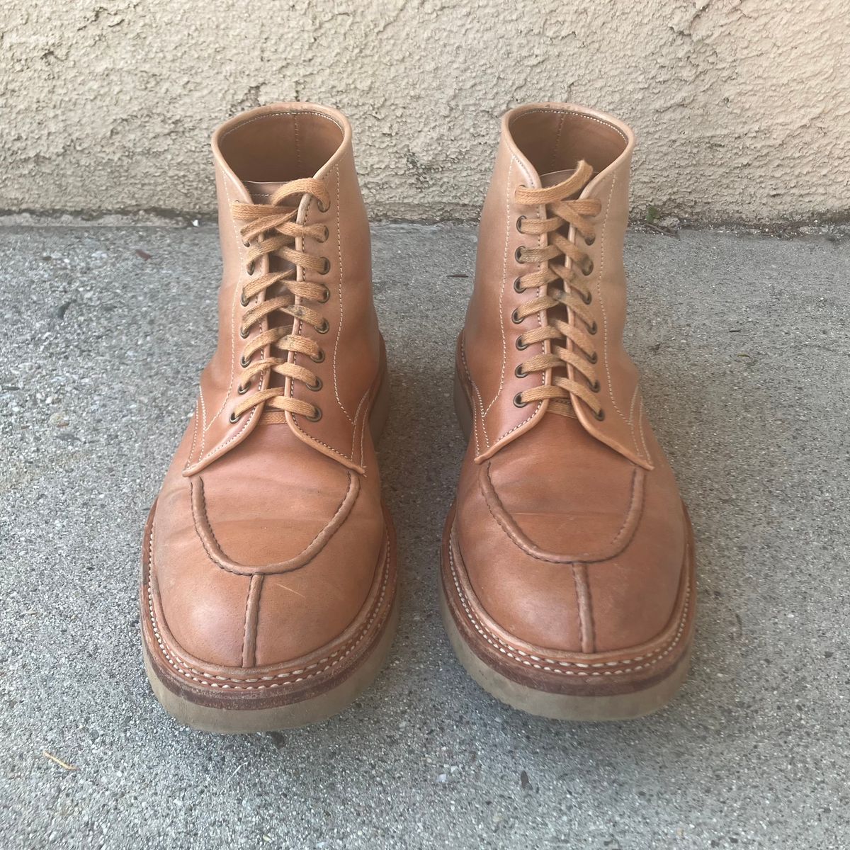 Photo by DomeAlone on February 6, 2023 of the Midas Unlisted Model in Shinki Natural Shell Cordovan.