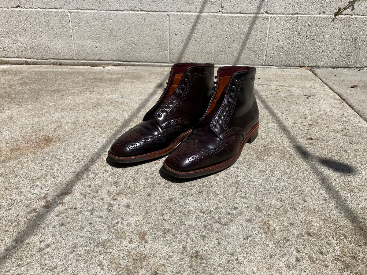 Photo by DomeAlone on August 27, 2022 of the Alden Wingtip Boot in Horween Color 8 Shell Cordovan.