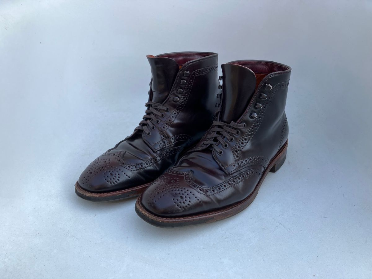 Photo by DomeAlone on September 2, 2022 of the Alden Wingtip Boot in Horween Color 8 Shell Cordovan.