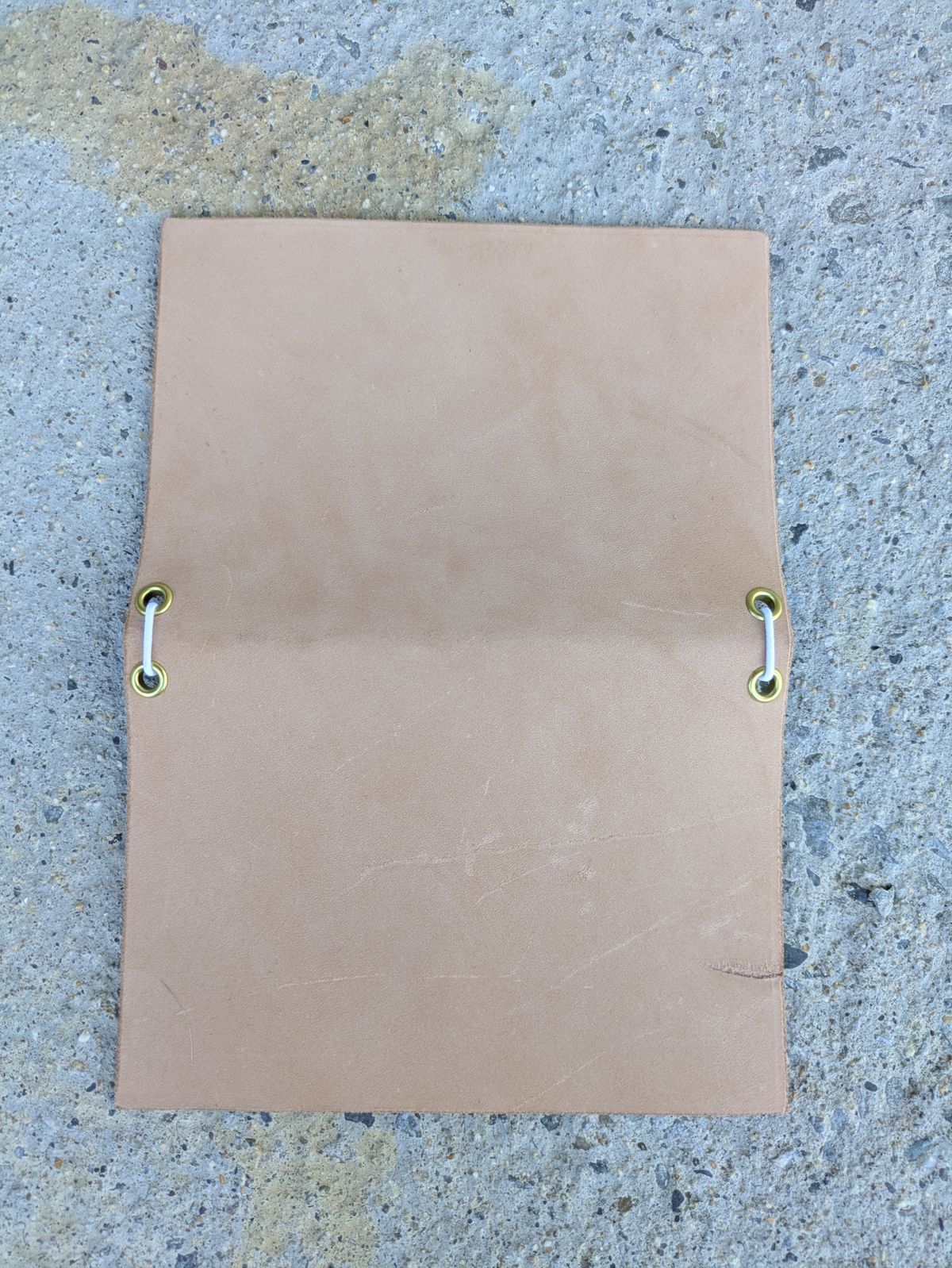 Photo by Monkley on October 3, 2025 of the Self-Made Notebook Cover in S.B. Foot Natural Nubuck.