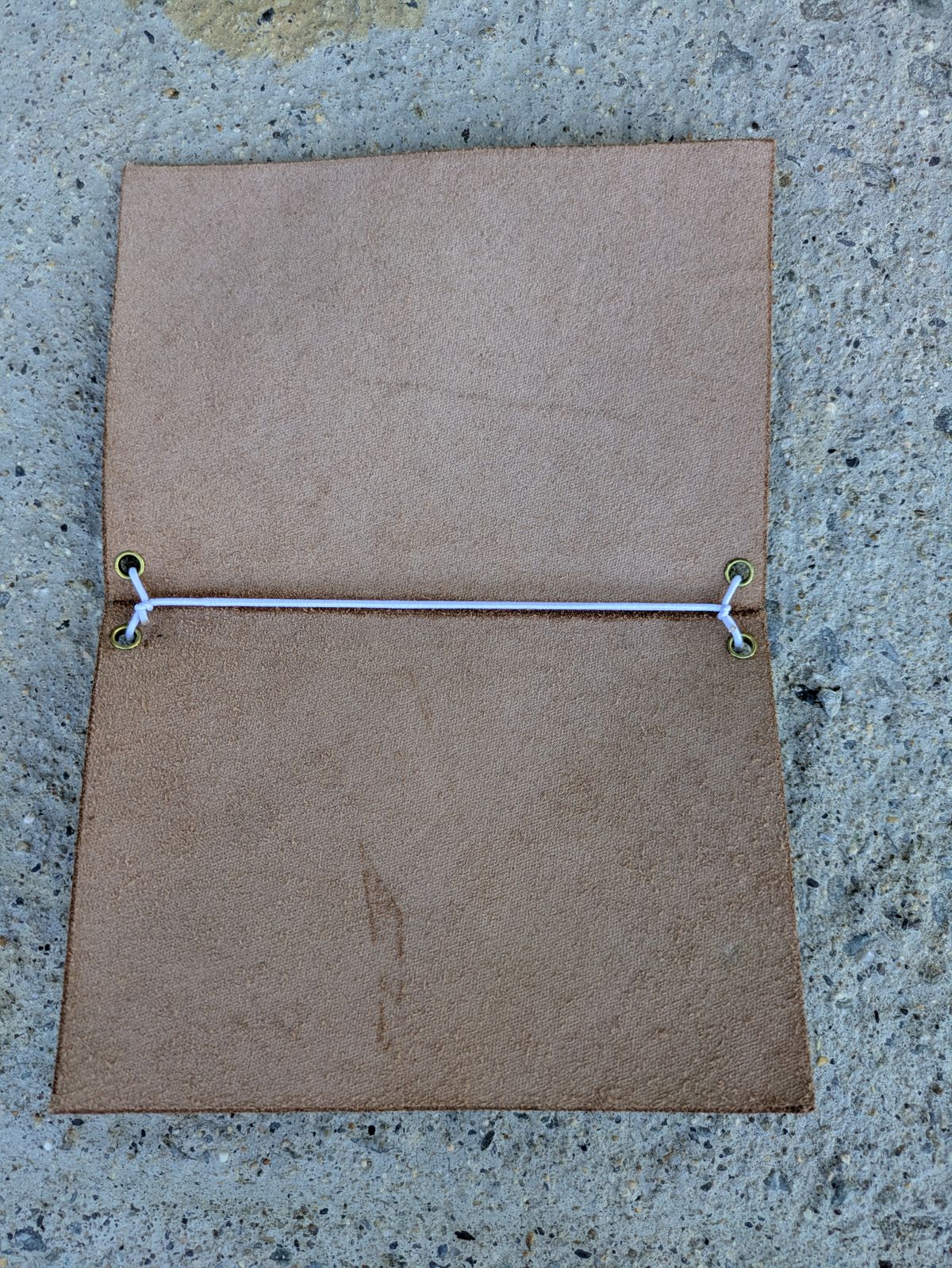 Photo by Monkley on October 3, 2025 of the Self-Made Notebook Cover in S.B. Foot Natural Nubuck.