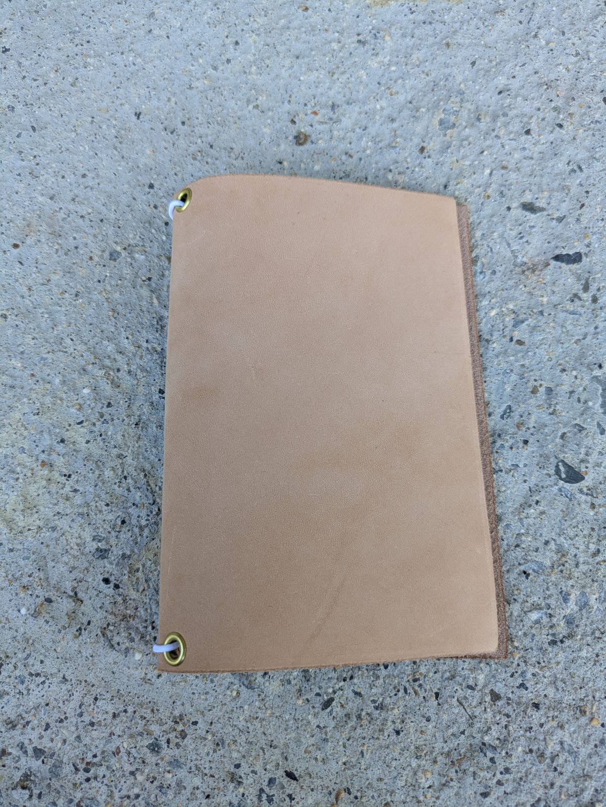 Photo by Monkley on October 3, 2025 of the Self-Made Notebook Cover in S.B. Foot Natural Nubuck.