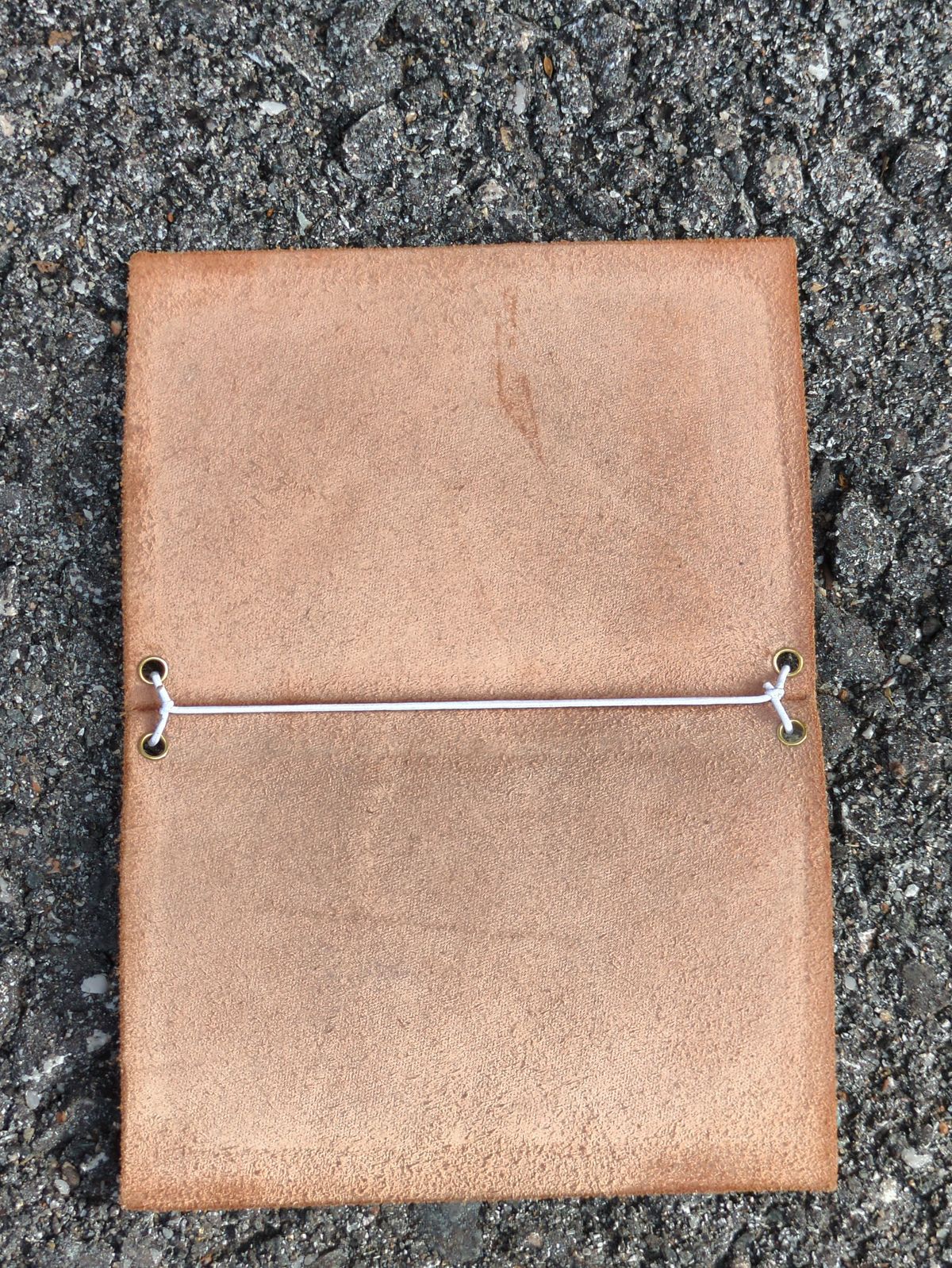 Photo by Monkley on November 5, 2025 of the Self-Made Notebook Cover in S.B. Foot Natural Nubuck.
