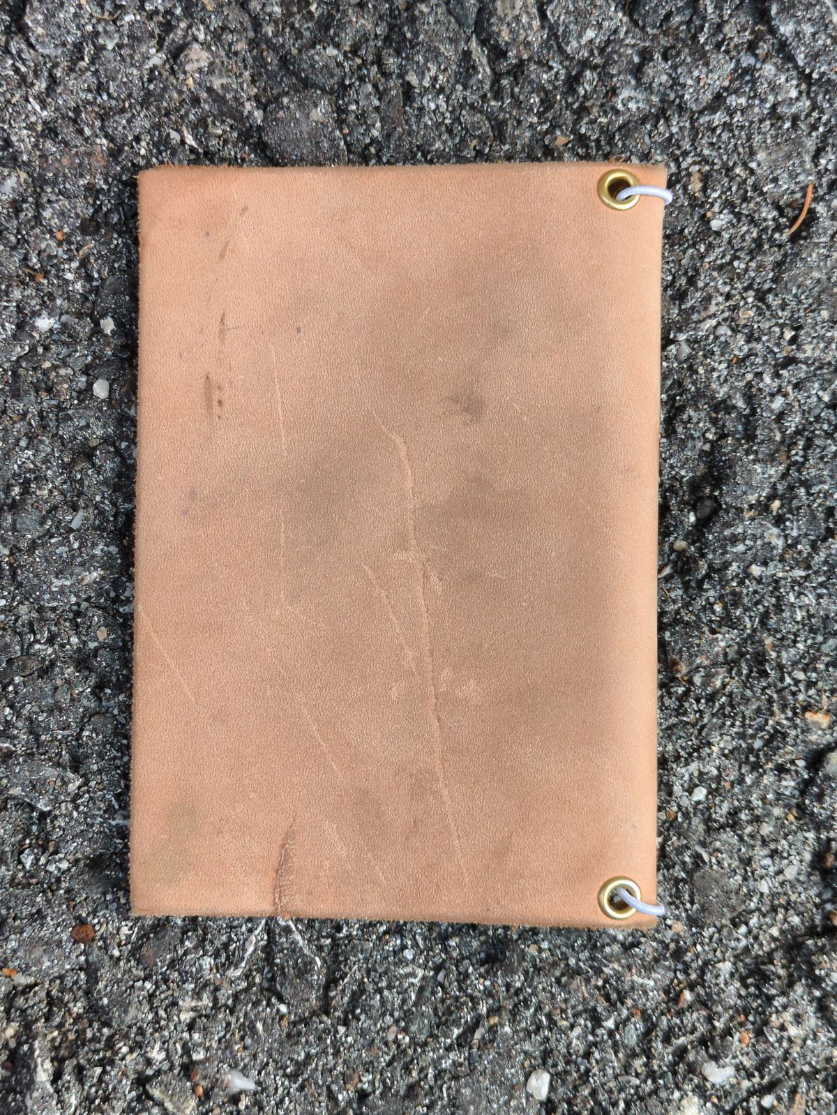 Photo by Monkley on November 5, 2025 of the Self-Made Notebook Cover in S.B. Foot Natural Nubuck.