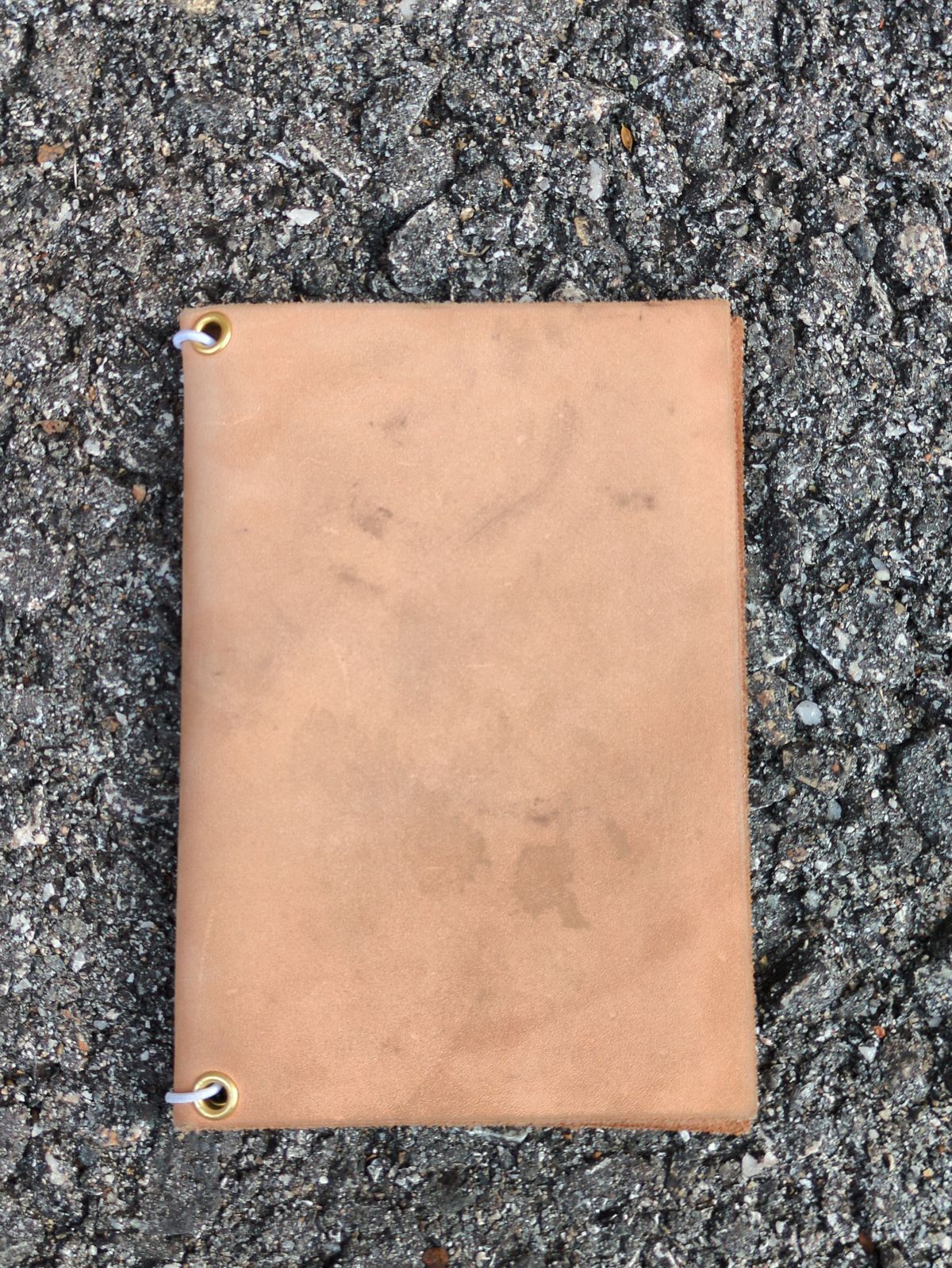 Photo by Monkley on November 5, 2025 of the Self-Made Notebook Cover in S.B. Foot Natural Nubuck.