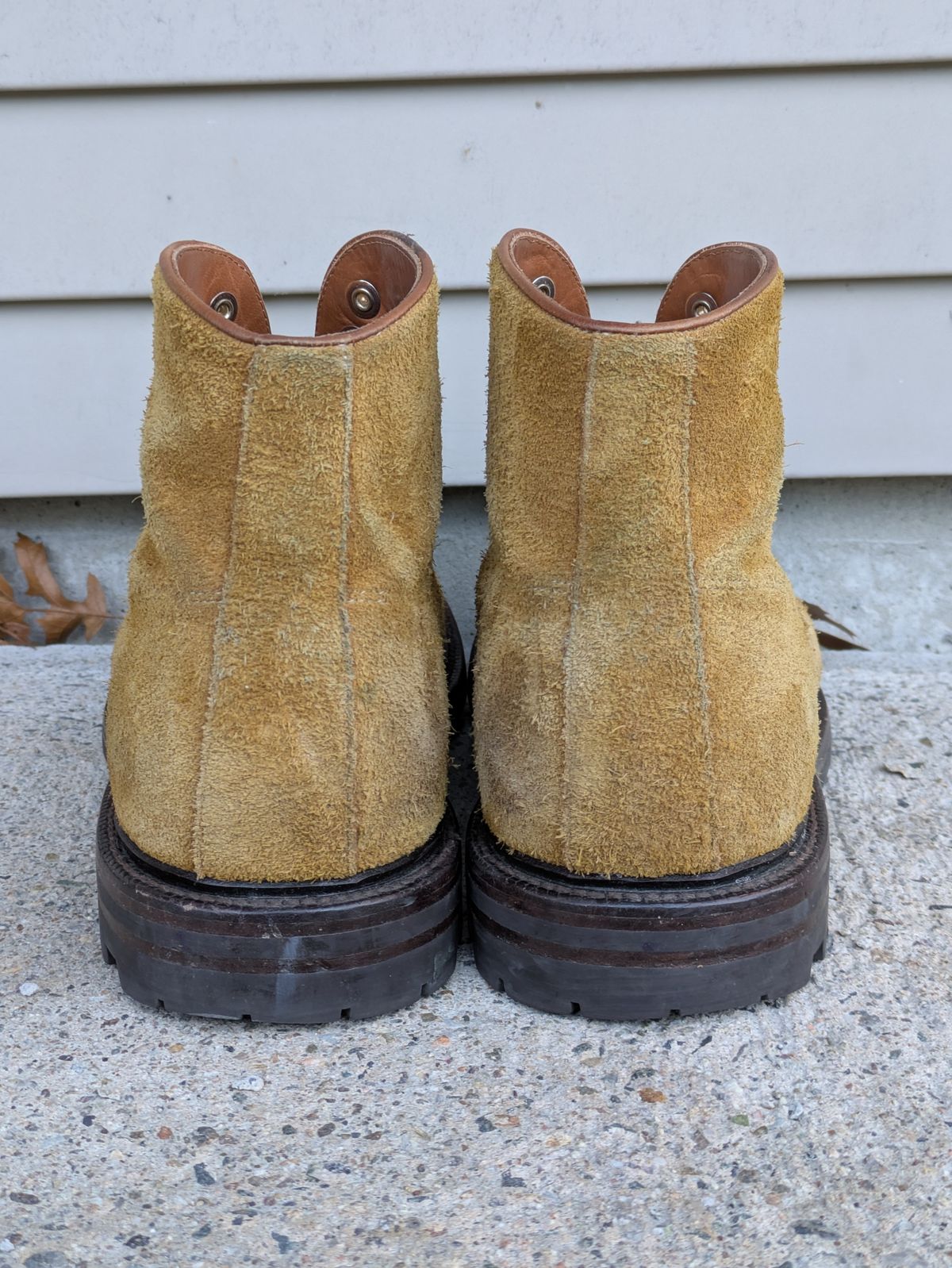 Photo by Monkley on December 5, 2025 of the Grant Stone Baroda Boot in C.F. Stead Snuff Desert Oasis Suede.