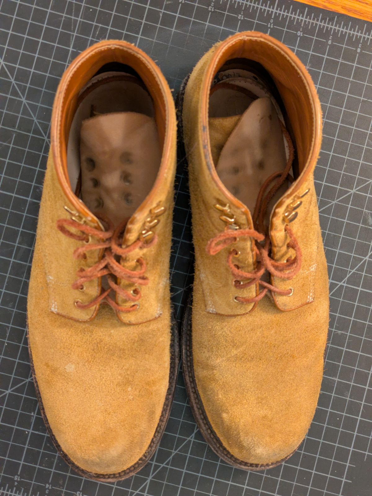 Photo by Monkley on February 6, 2026 of the Grant Stone Baroda Boot in C.F. Stead Snuff Desert Oasis Suede.