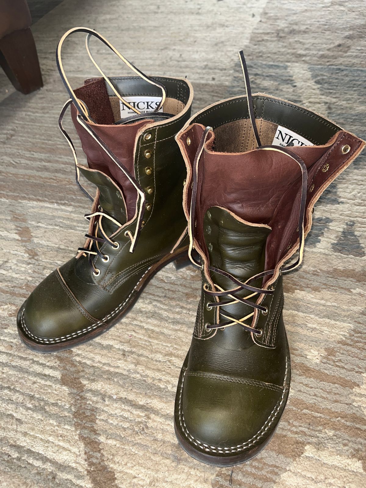 Photo by pherble on February 3, 2025 of the Nicks Trooper in Horween Shackleton Greener Pastures.