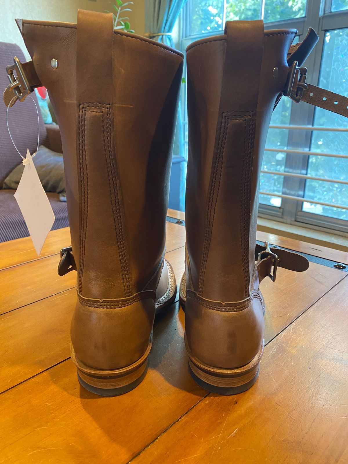 Photo by pherble on October 1, 2023 of the White's Nomad Engineer Boots in Horween Natural Chromexcel.
