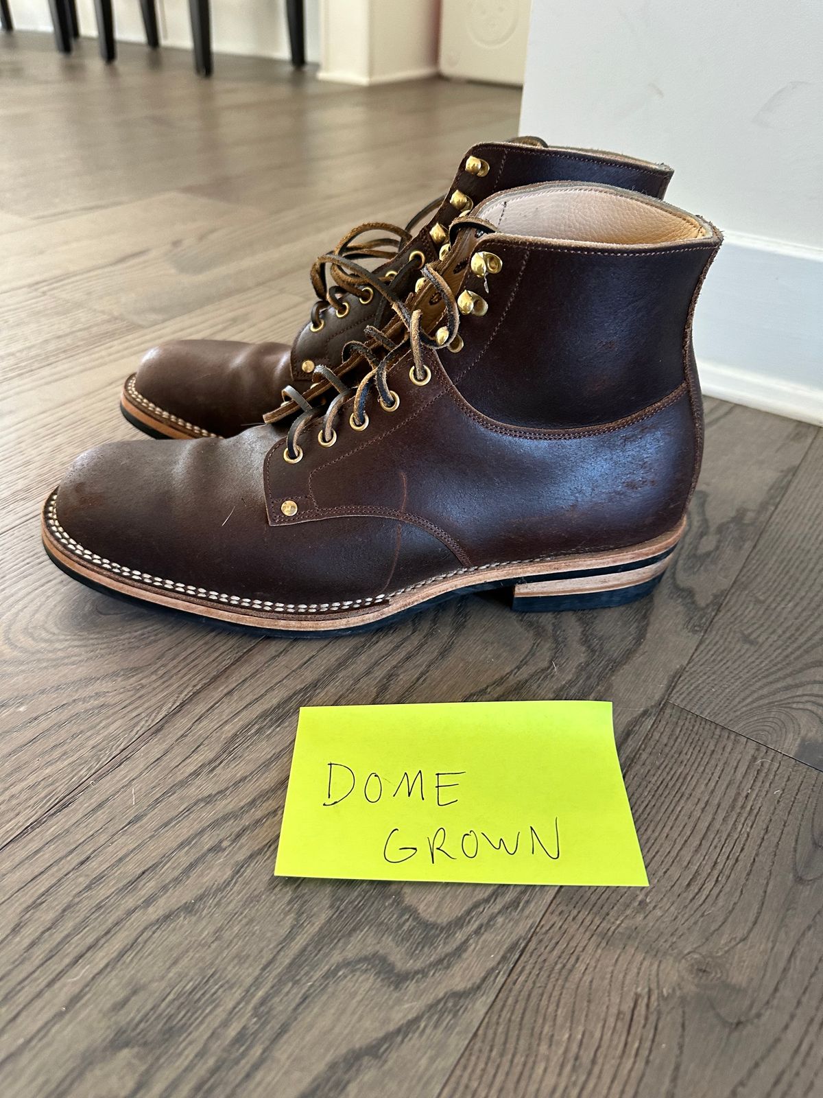 Photo by horweendreams on November 5, 2023 of the Østmo Type I in Horween Cinnamon Waxed Flesh.