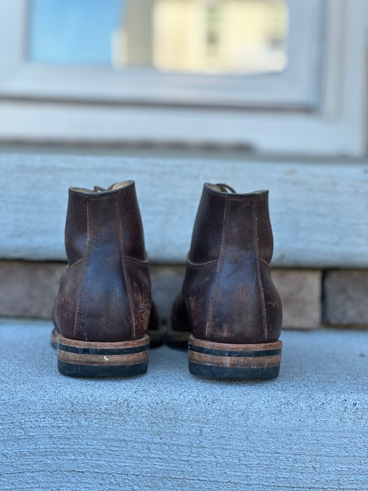 Photo by horweendreams on February 4, 2024 of the Østmo Type I in Horween Cinnamon Waxed Flesh.