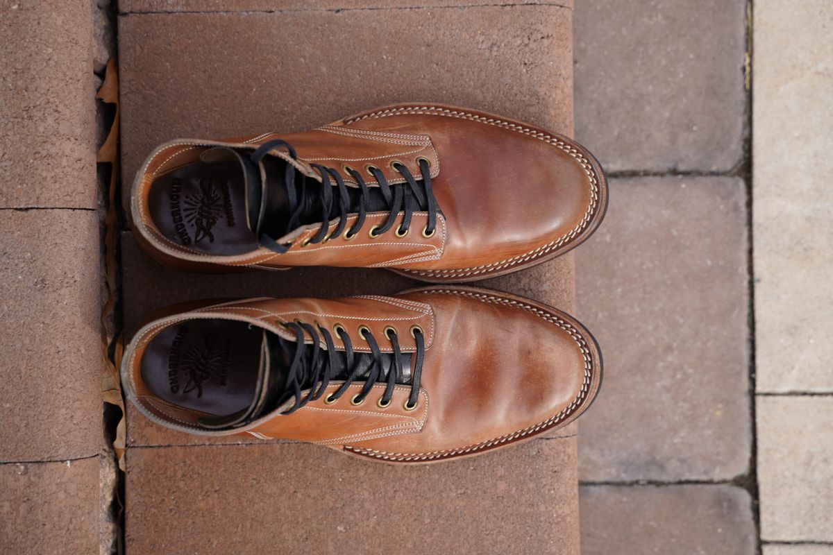 Photo by horweendreams on February 5, 2023 of the Onderhoud SVC01 Boondocker in Horween Unglazed Natural Shell Cordovan.