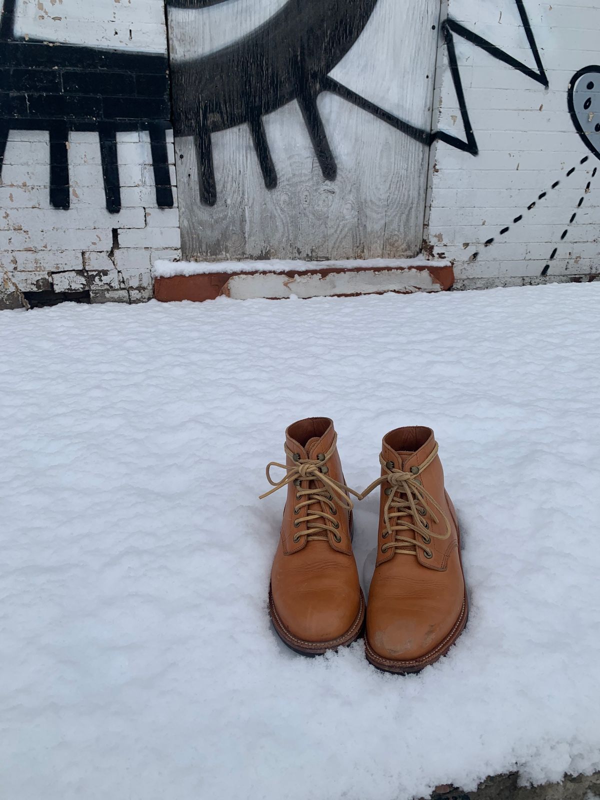 Photo by RobertBootmann on February 5, 2023 of the Grant Stone Diesel Boot in Horween English Tan Essex.