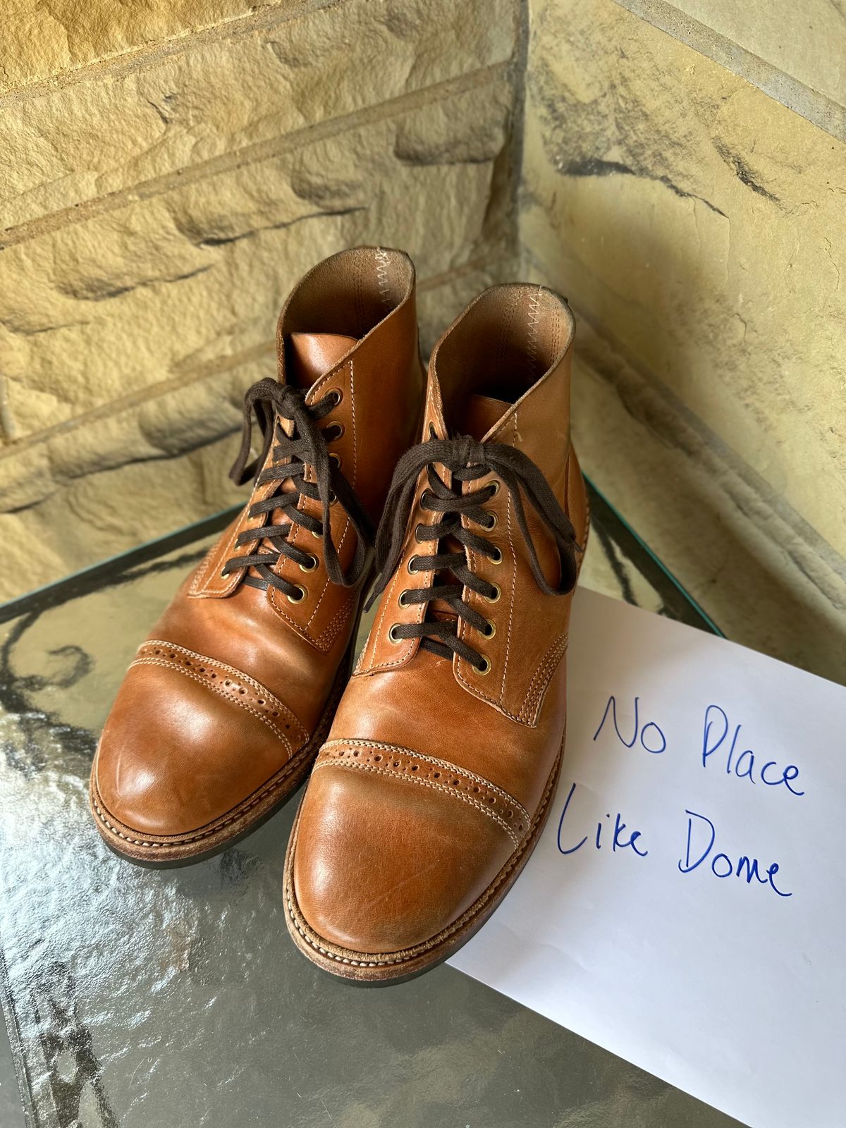 Photo by gmart7 on November 4, 2022 of the Oak Street Bootmakers Field Boot in Maryam Natural Horsebutt.