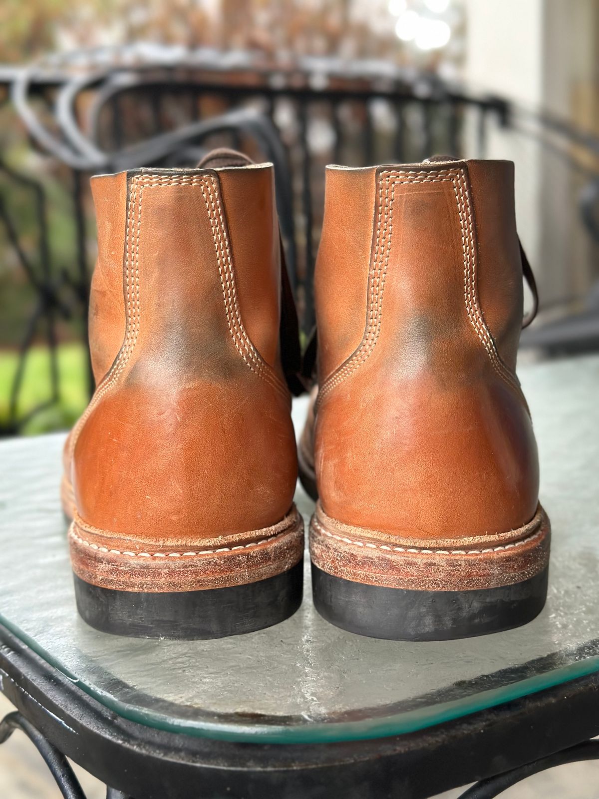Photo by gmart7 on January 4, 2023 of the Oak Street Bootmakers Field Boot in Maryam Natural Horsebutt.