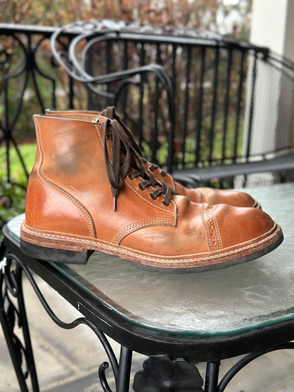 Photo by gmart7 on January 4, 2023 of the Oak Street Bootmakers Field Boot in Maryam Natural Horsebutt.