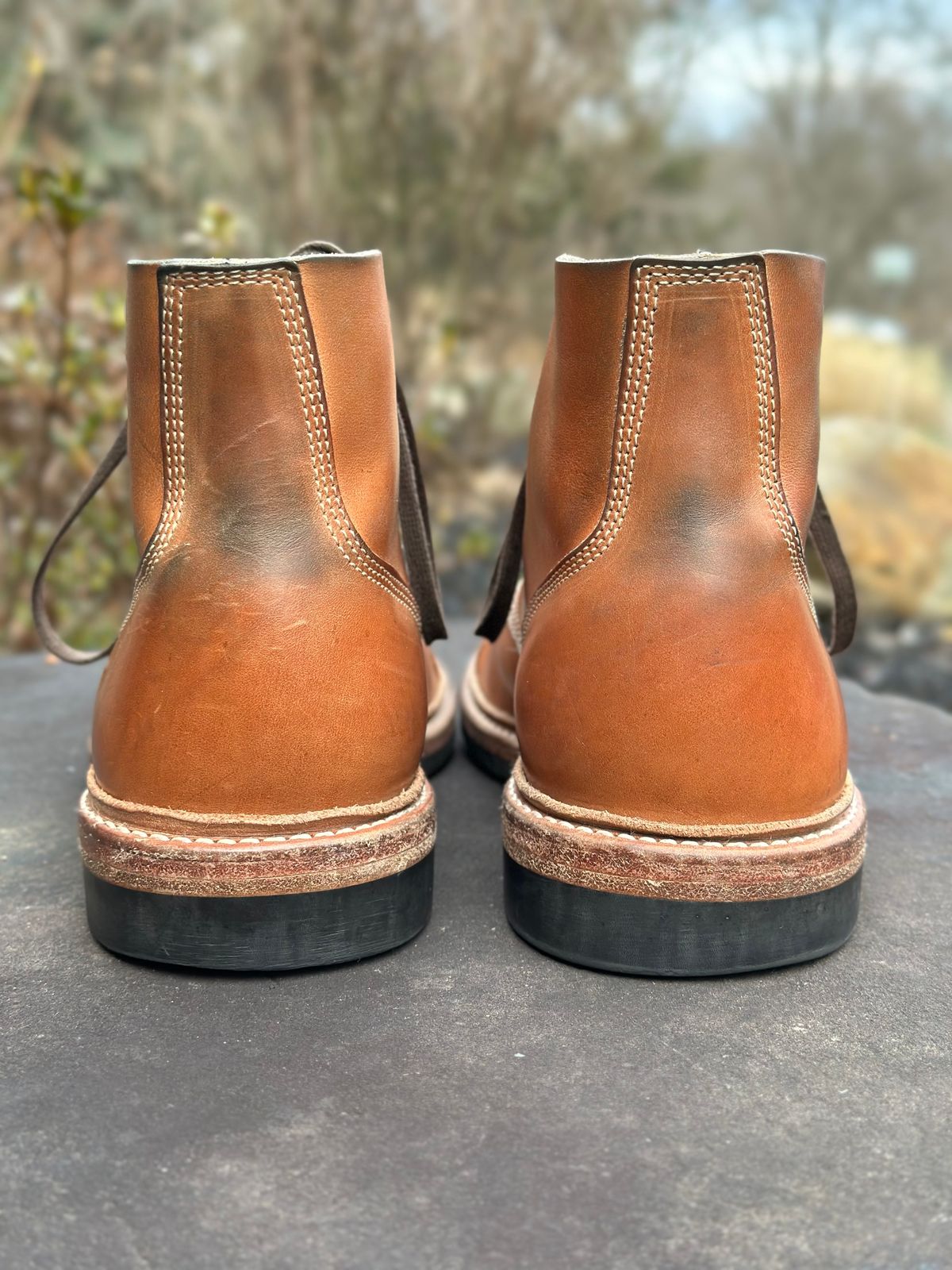 Photo by gmart7 on February 5, 2023 of the Oak Street Bootmakers Field Boot in Maryam Natural Horsebutt.