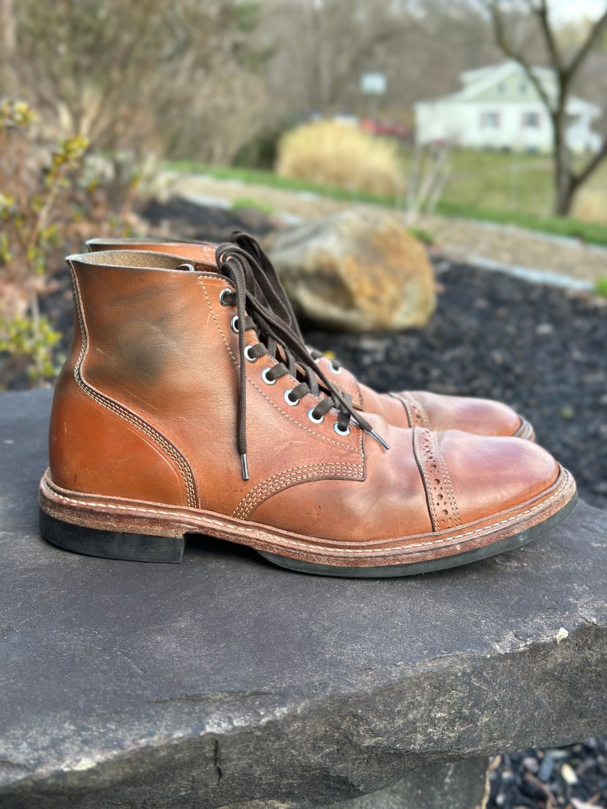 Photo by gmart7 on March 4, 2023 of the Oak Street Bootmakers Field Boot in Maryam Natural Horsebutt.