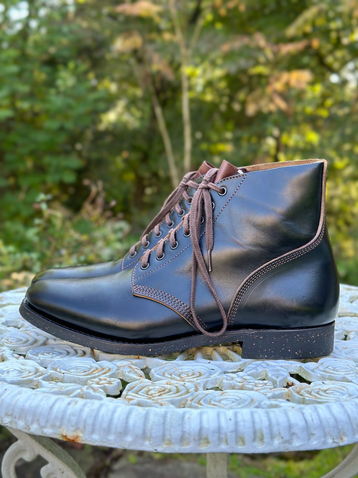 Photo by gmart7 on October 5, 2023 of the SKOOB M-43 Service Shoes in Black Italian Horsebutt.