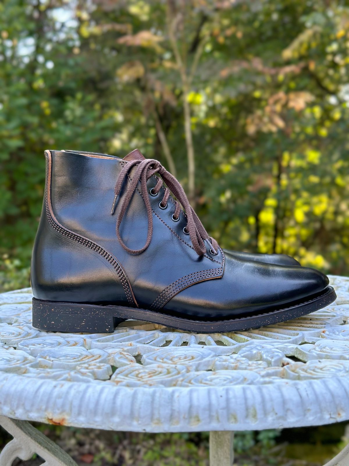 Photo by gmart7 on October 5, 2023 of the SKOOB M-43 Service Shoes in Black Italian Horsebutt.