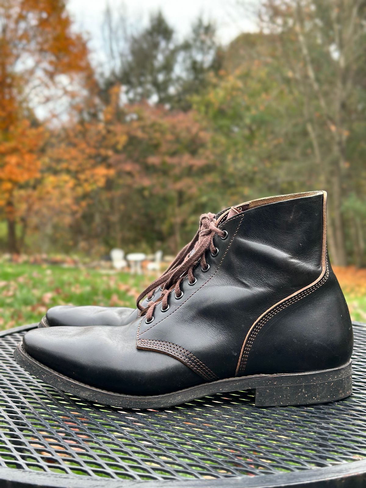 Photo by gmart7 on November 4, 2023 of the SKOOB M-43 Service Shoes in Black Italian Horsebutt.