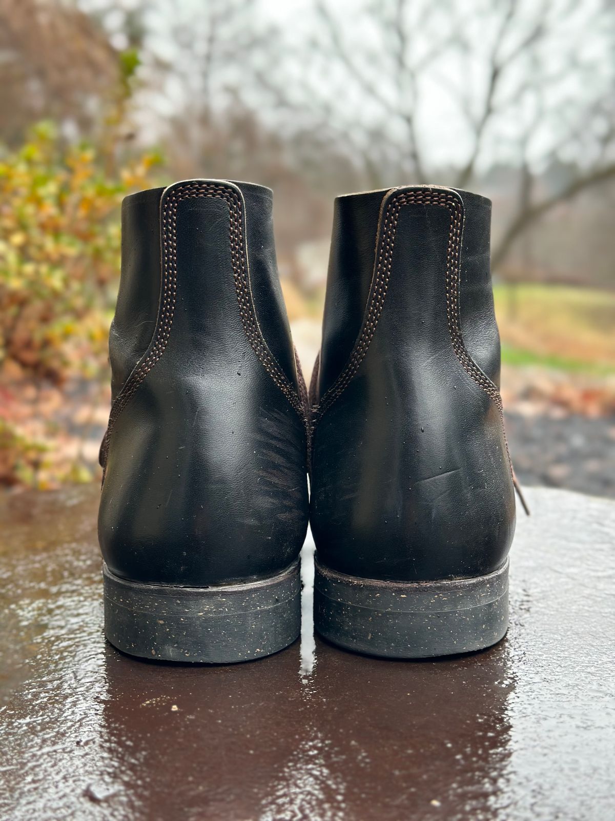 Photo by gmart7 on December 5, 2023 of the SKOOB M-43 Service Shoes in Black Italian Horsebutt.